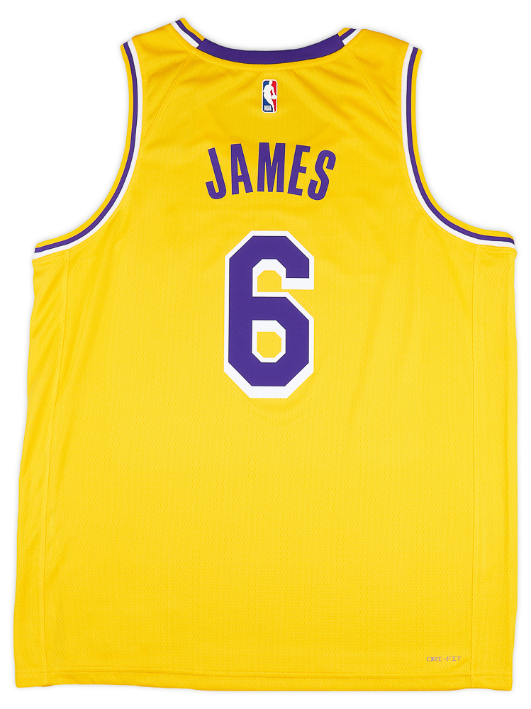 2021 23 LA Lakers James 6 Nike Swingman Away Jersey L