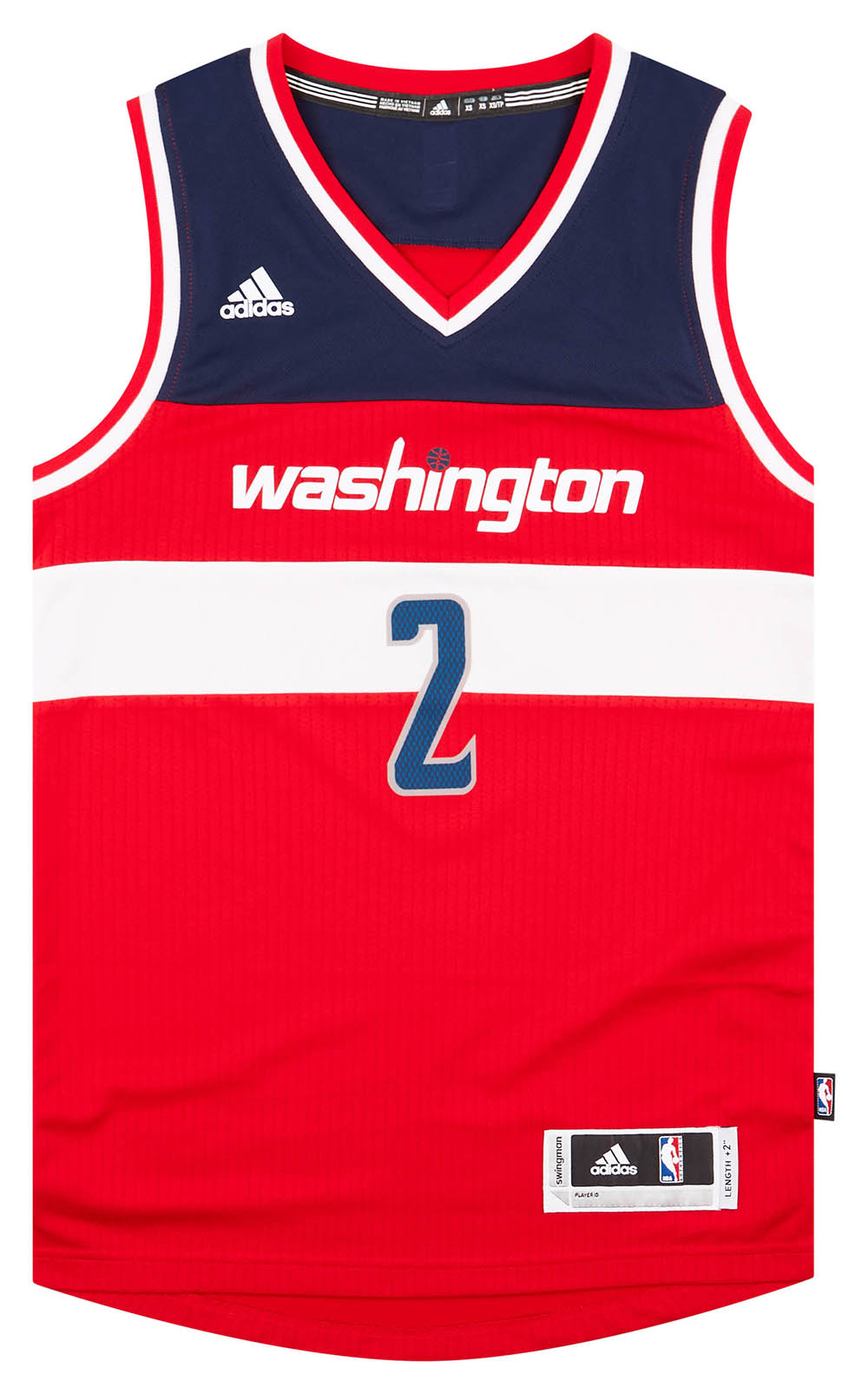 2014-17 Washington Wizards Wall #2 adidas Swingman Away