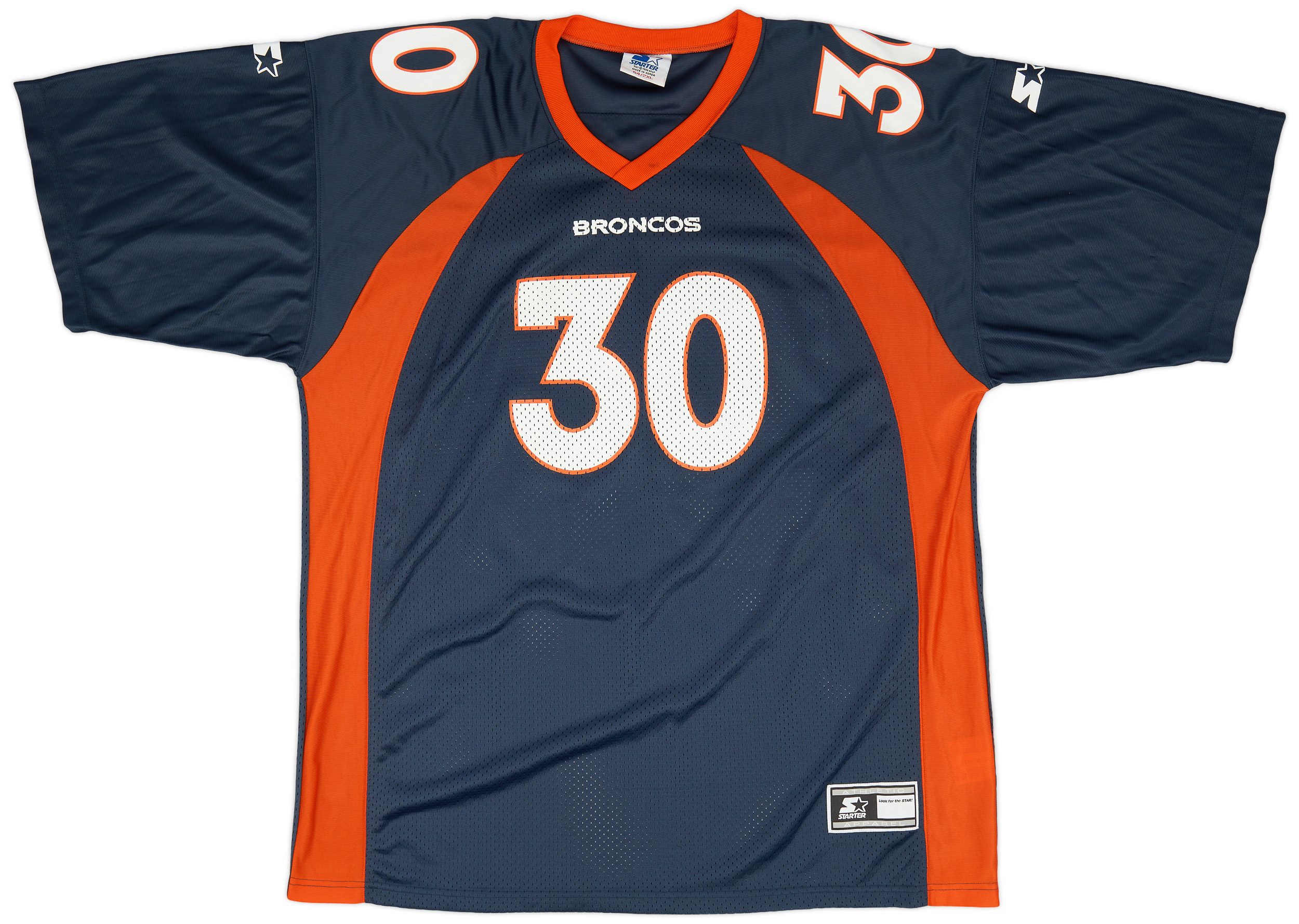 1997-00 Denver Broncos Davis #30 Starter Home Jersey (Excellent) XXL