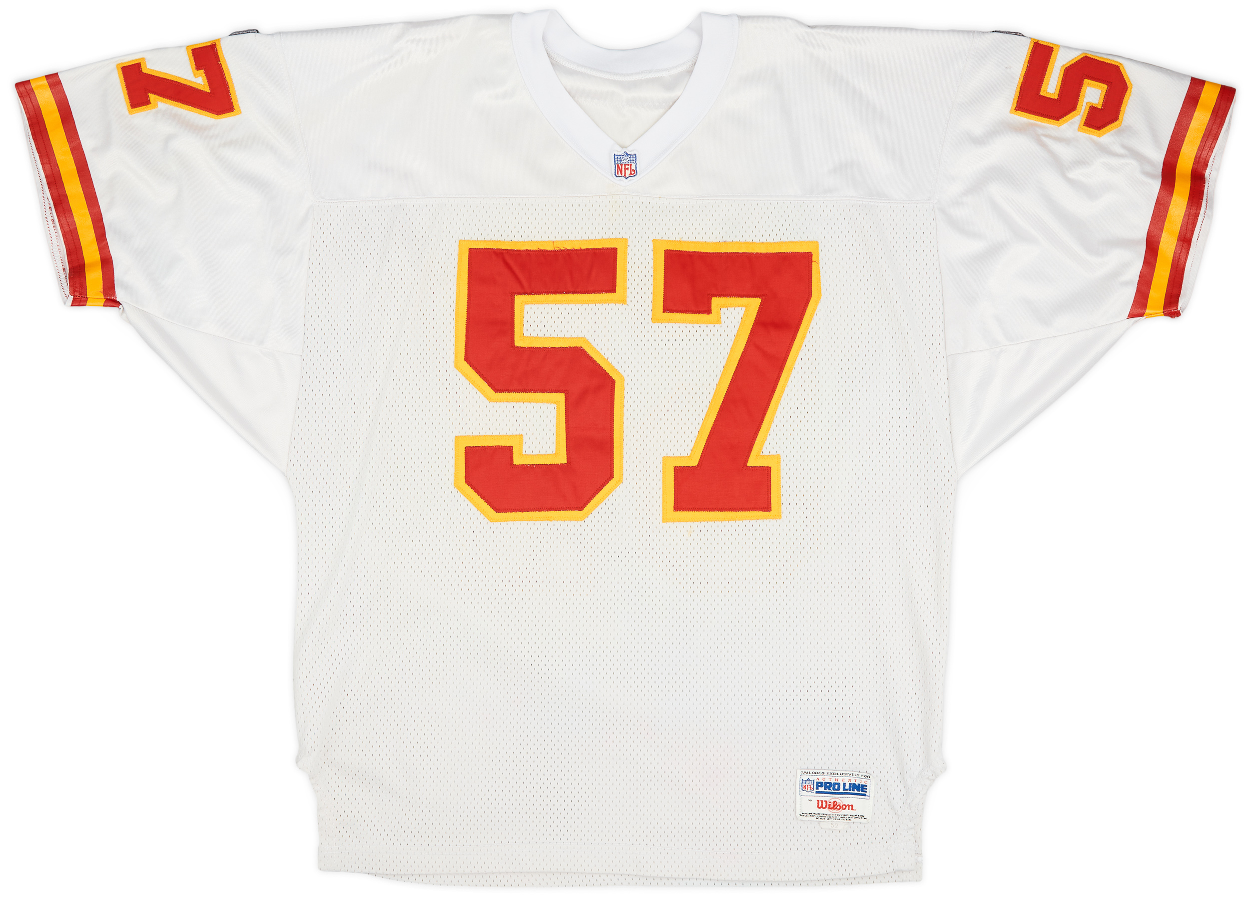 1995 Kansas City Chiefs Jamison #57 Wilson Staff Authentic Away Jersey (Very Good) XXL