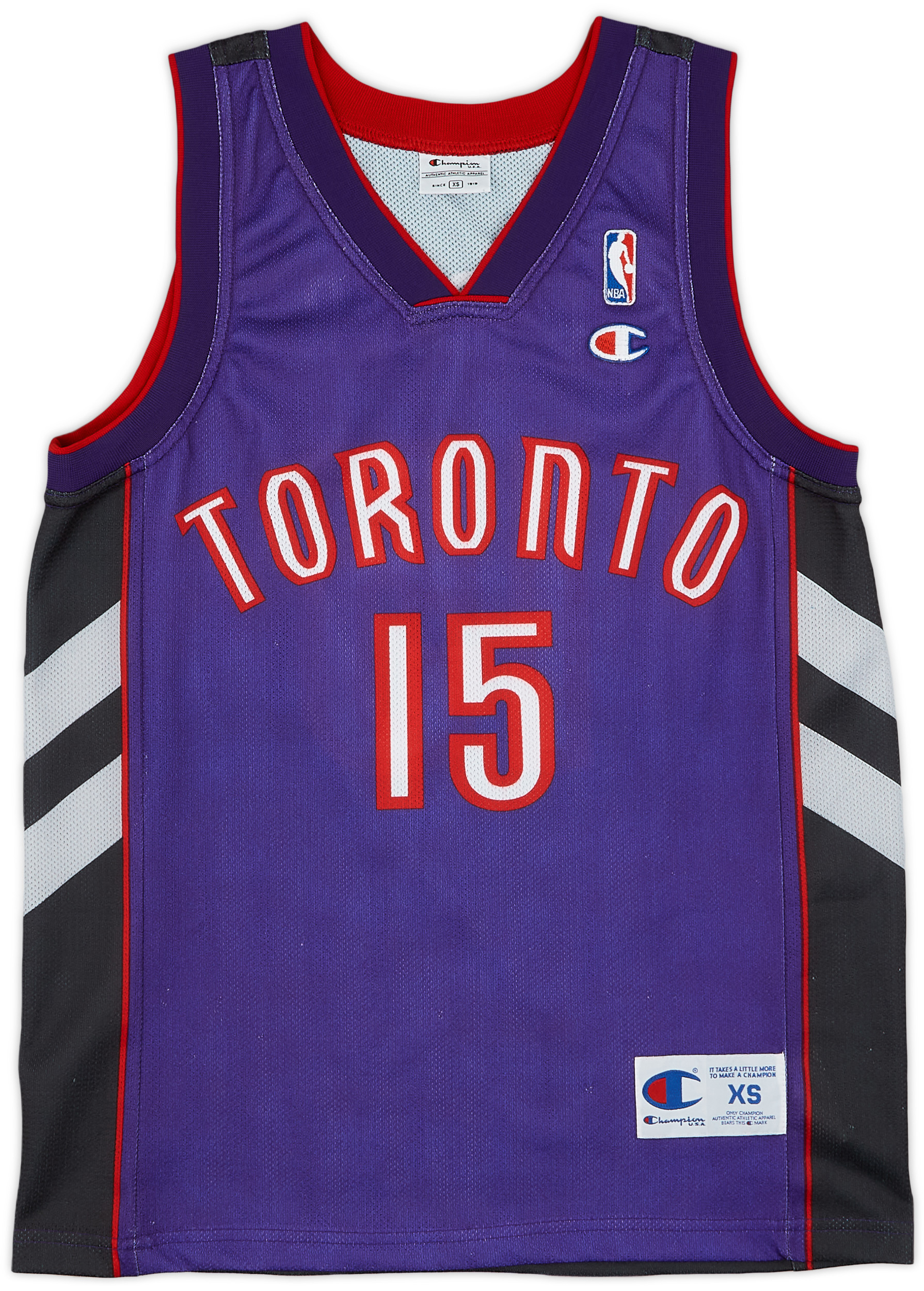 1999-03 Toronto Raptors Carter #15 Champion Away Jersey (Very Good) XS