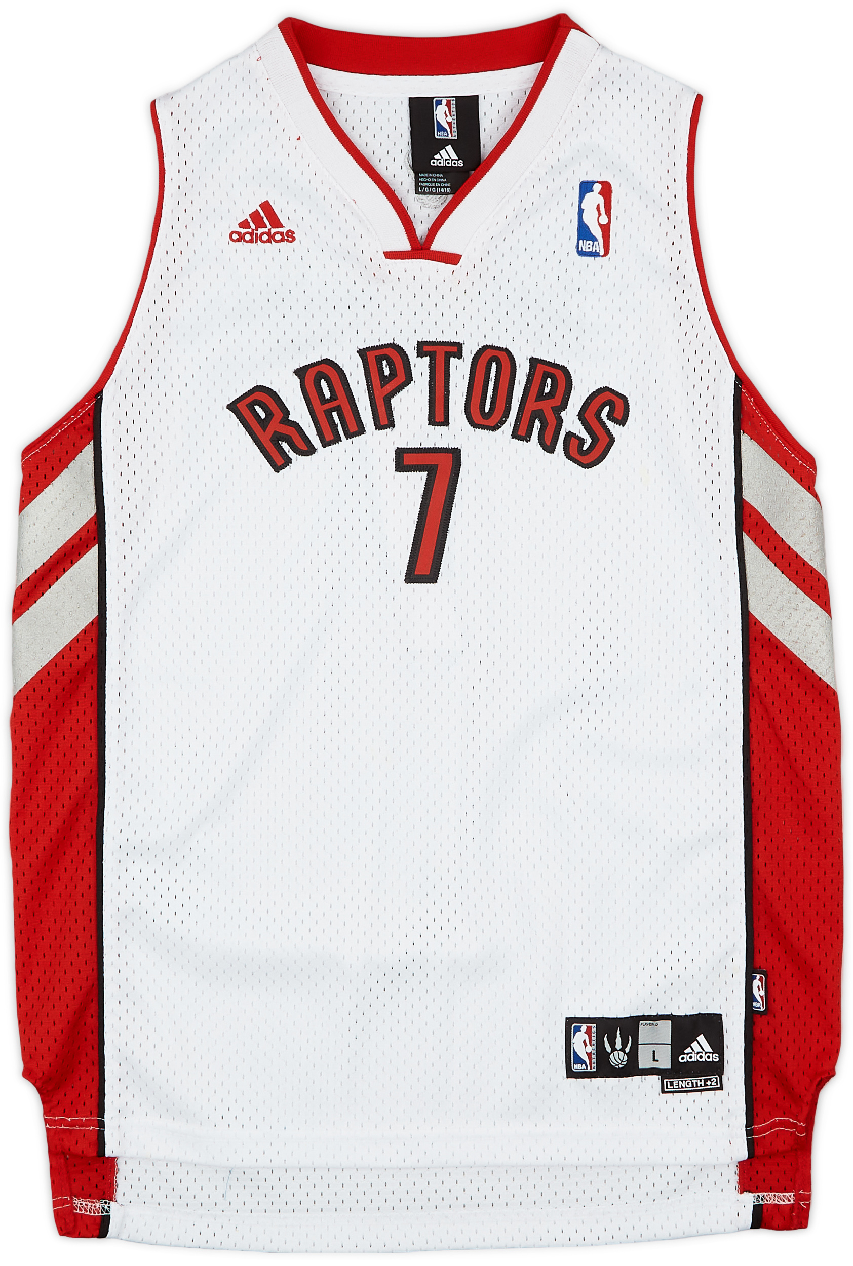 2006-10 Toronto Raptors Bargnani #7 adidas Swingman Home Jersey (Very Good) L.Kids