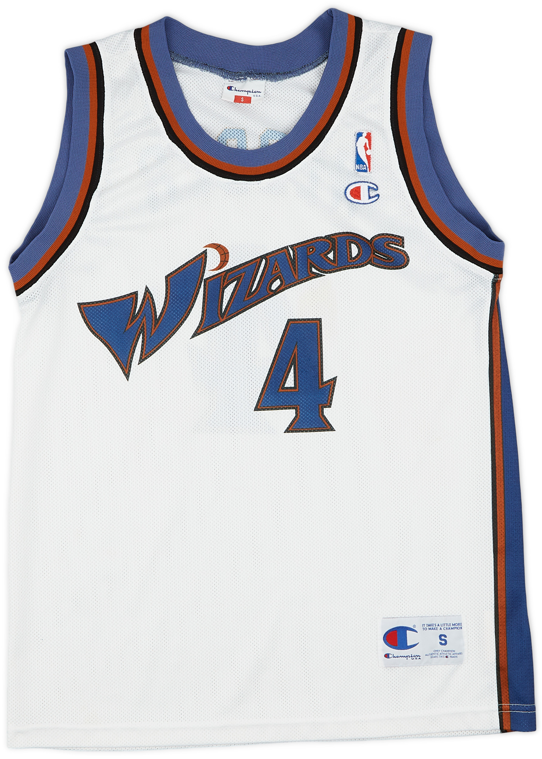 1997-98 Washington Wizards Webber #4 Champion Home Jersey