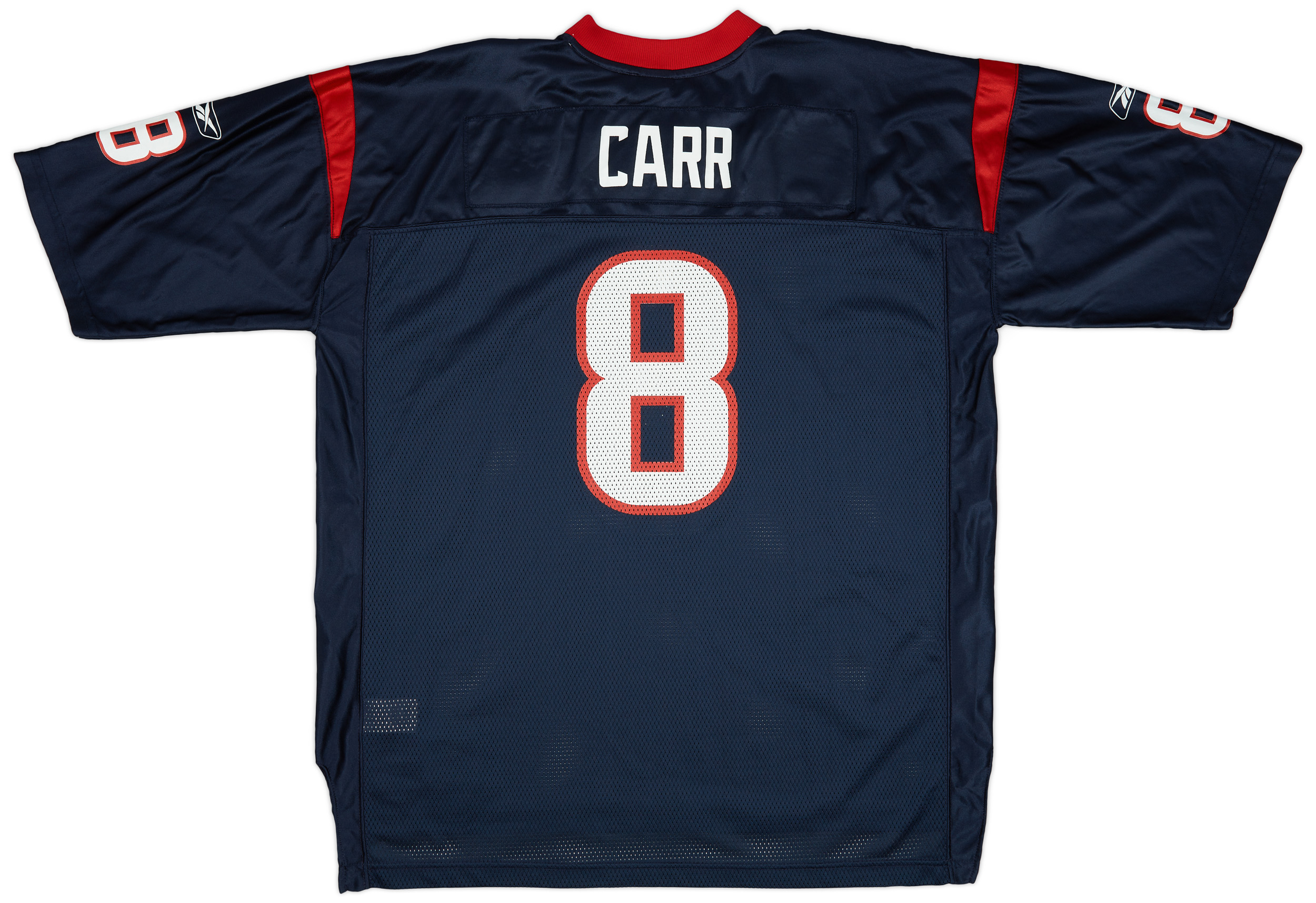 2002 04 Houston Texans Carr 8 Reebok On Field Home Jersey