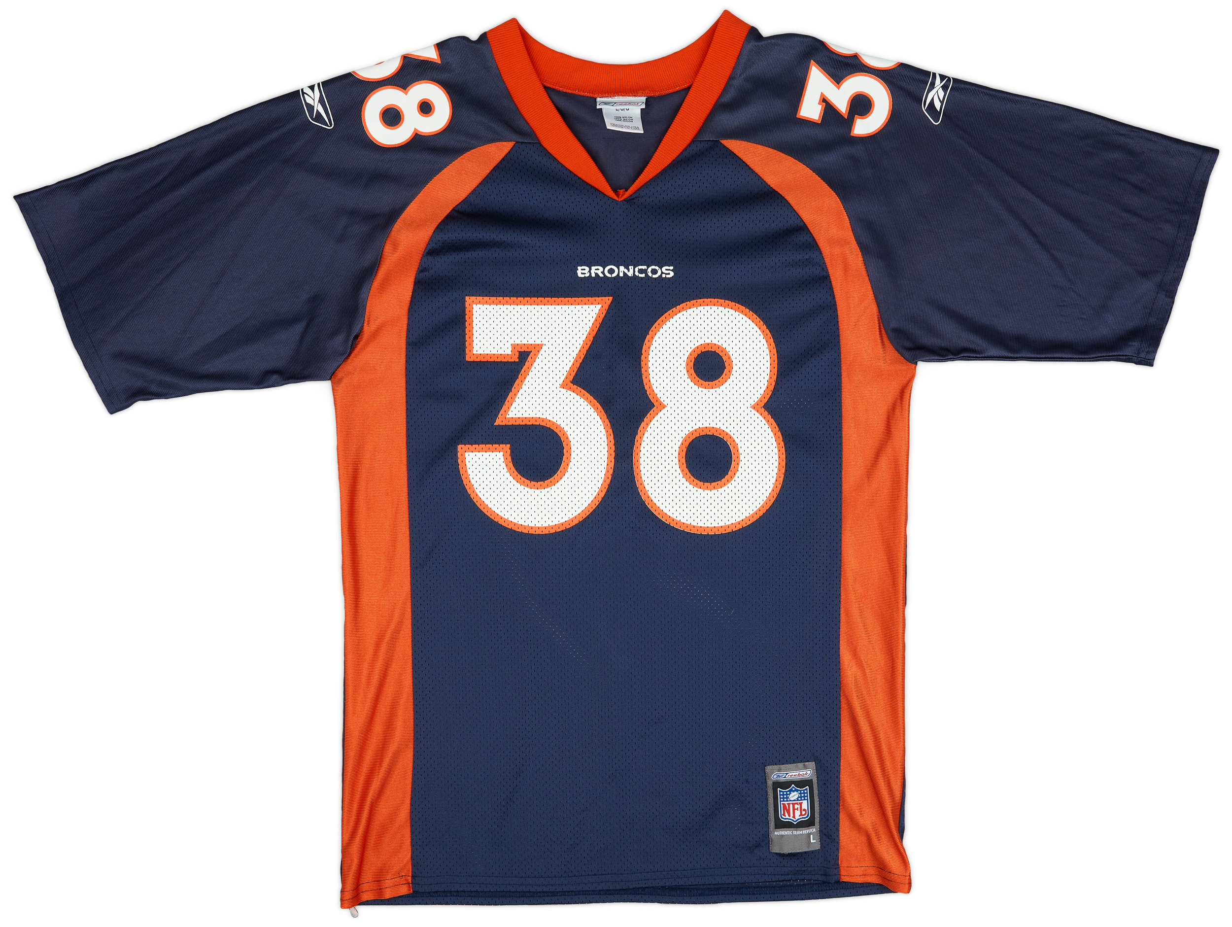 2001 Denver Broncos Anderson #38 Reebok Home Jersey (Very Good) L