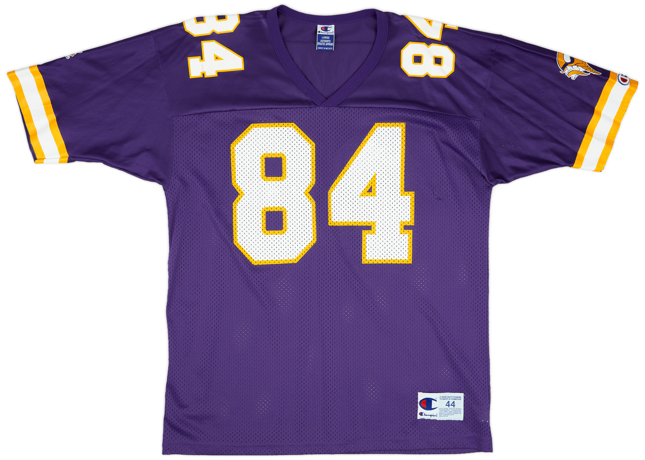 199900 Minnesota Vikings Moss 84 Champion Home Jersey (Very Good) L