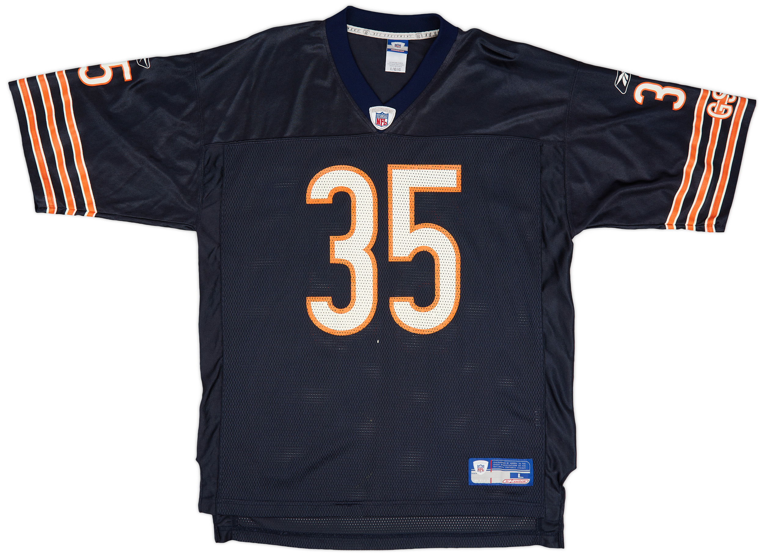 2002-04 Chicago Bears Thomas #35 Reebok On Field Home Jersey (Very Good) L