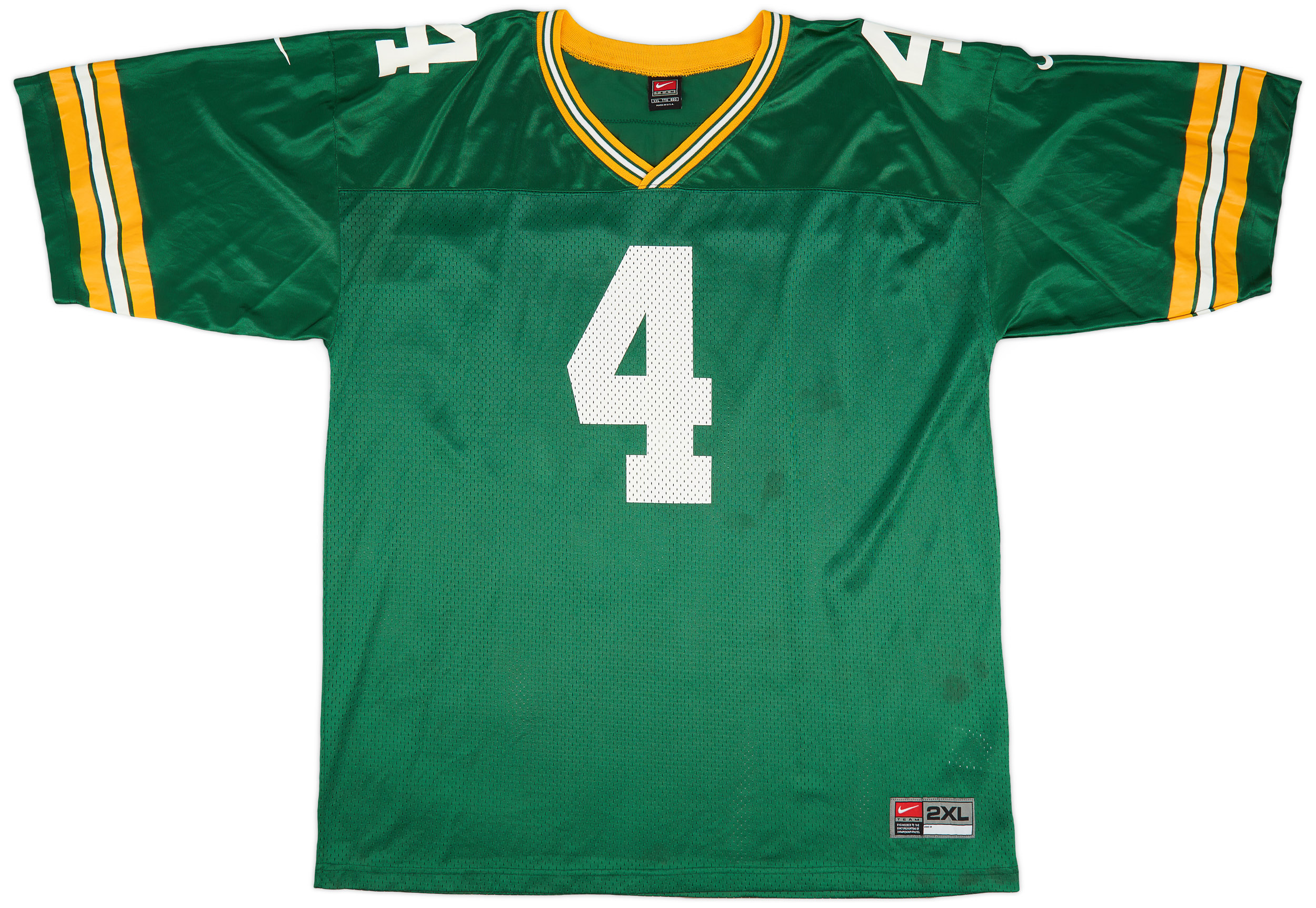 1997-00 Green Bay Packers Favre #4 Nike Home Jersey (Excellent) XXL