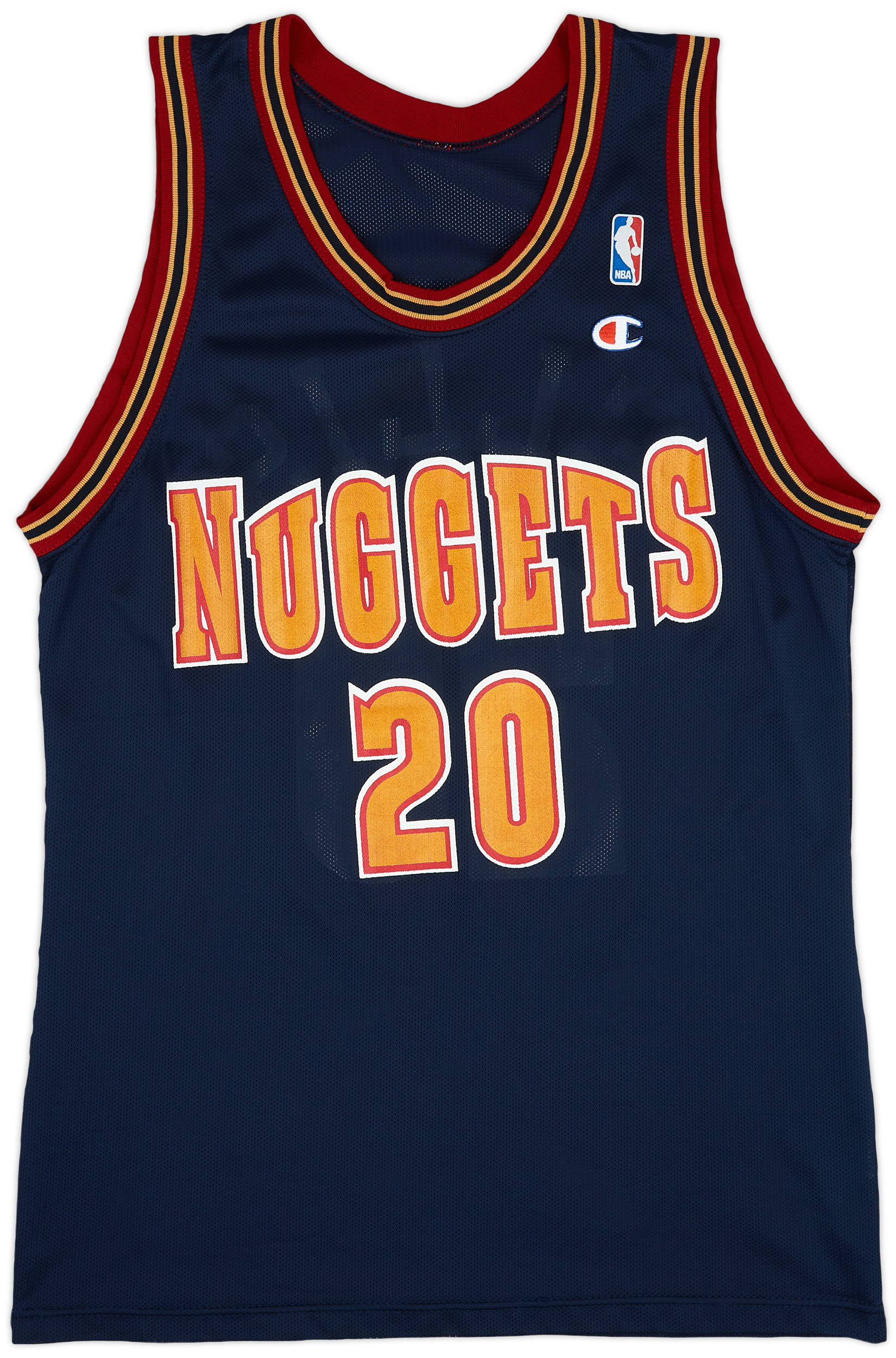 1993-95 Denver Nuggets Ellis #20 Champion Away Jersey (Excellent) L