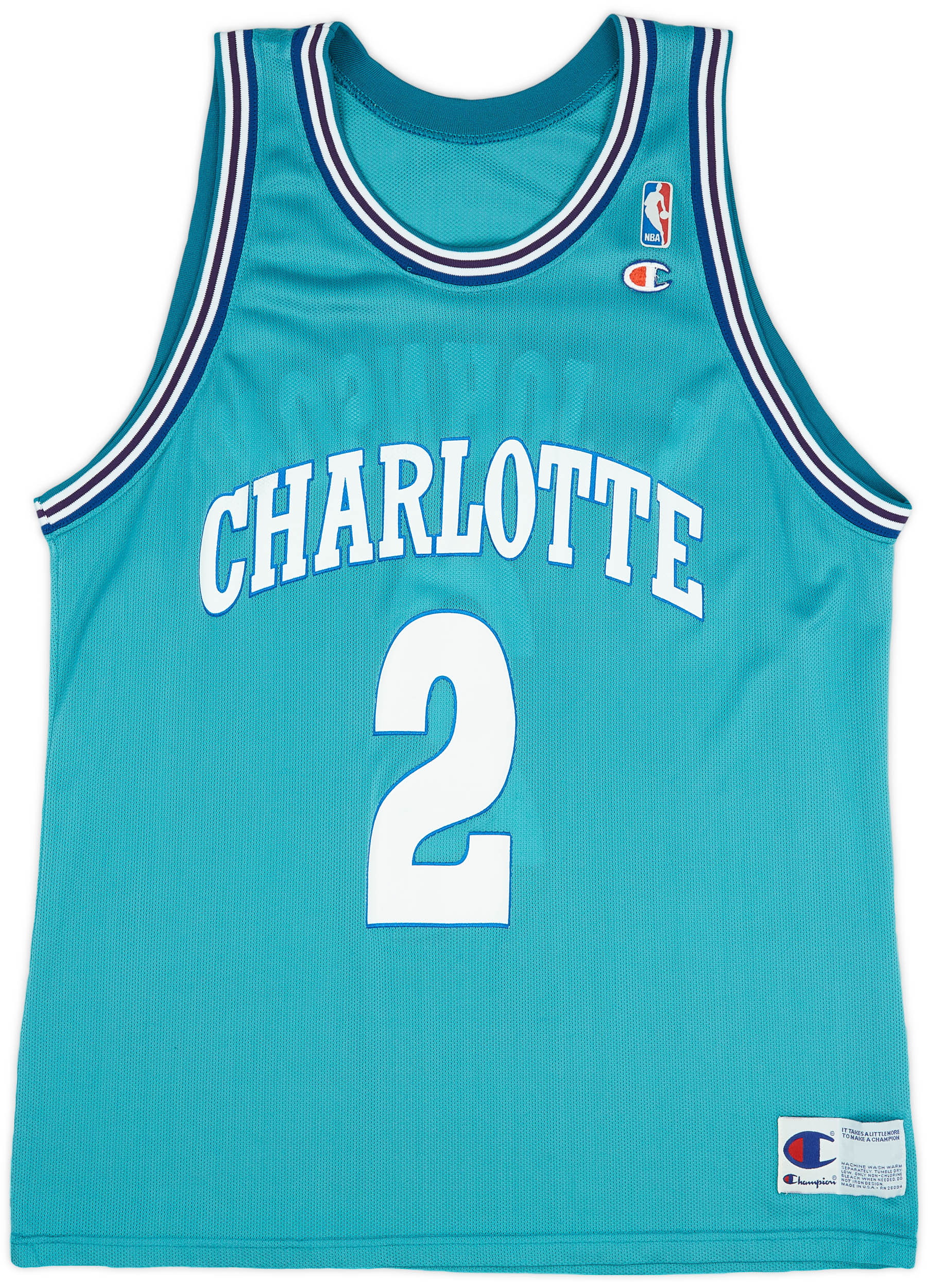 NBA HORNETS CHARLOTTE 25番 Champion ユニホーム KJ Simpson 'Rookie Debut' Charlotte Hornets 2024-2025 Game