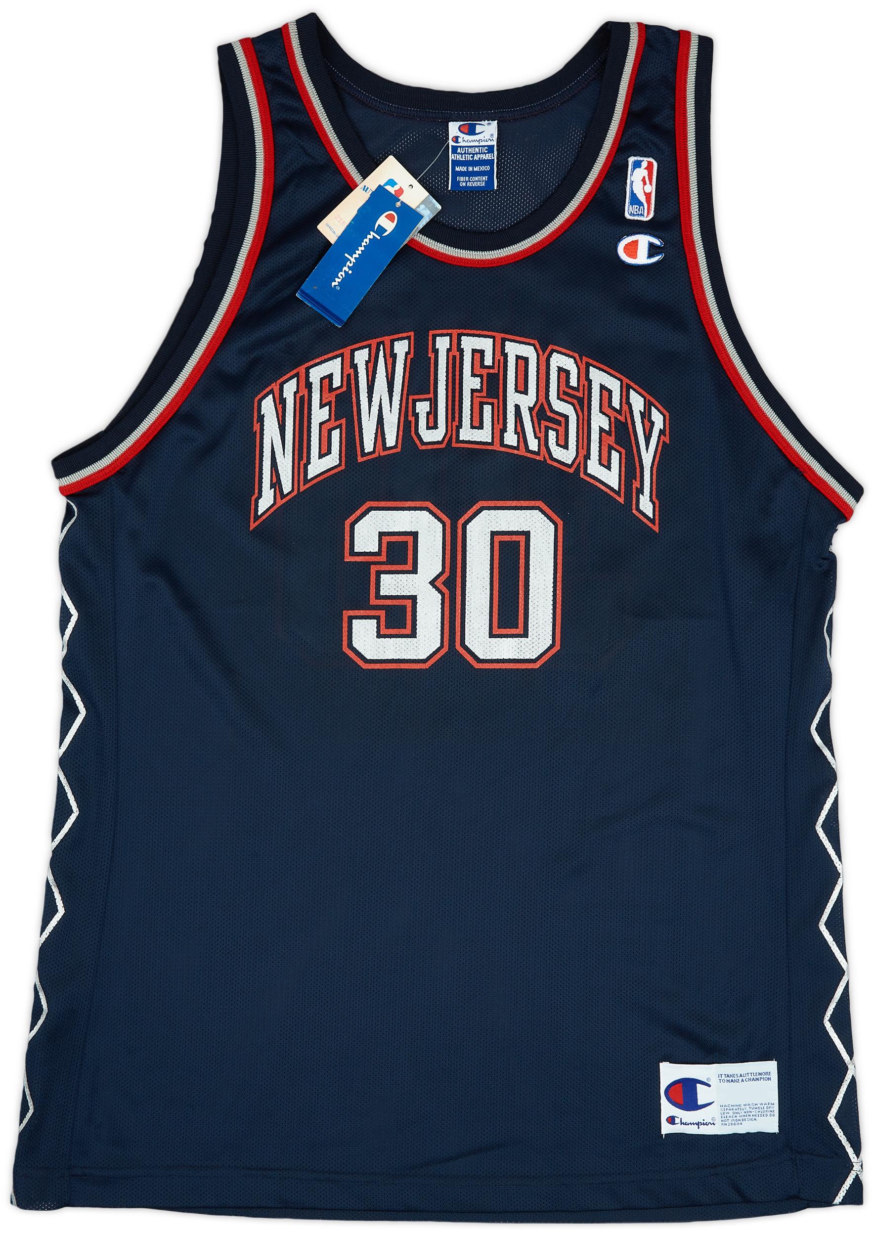 199702 New Jersey Nets Kittles 30 Champion Away Jersey (XL)