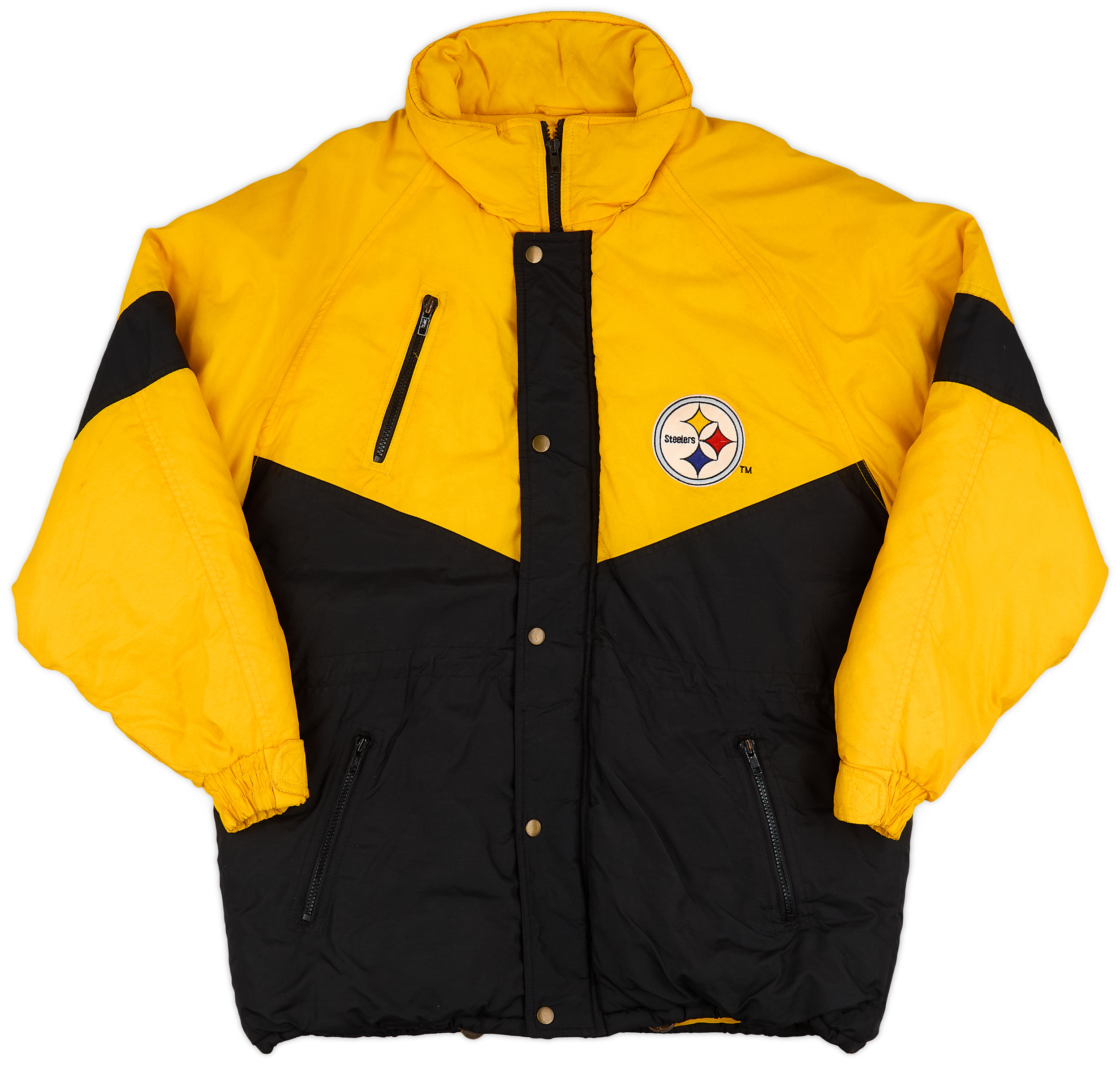 1990s Pittsburgh Steelers NFL Gameday Rain Coat (Very Good) M