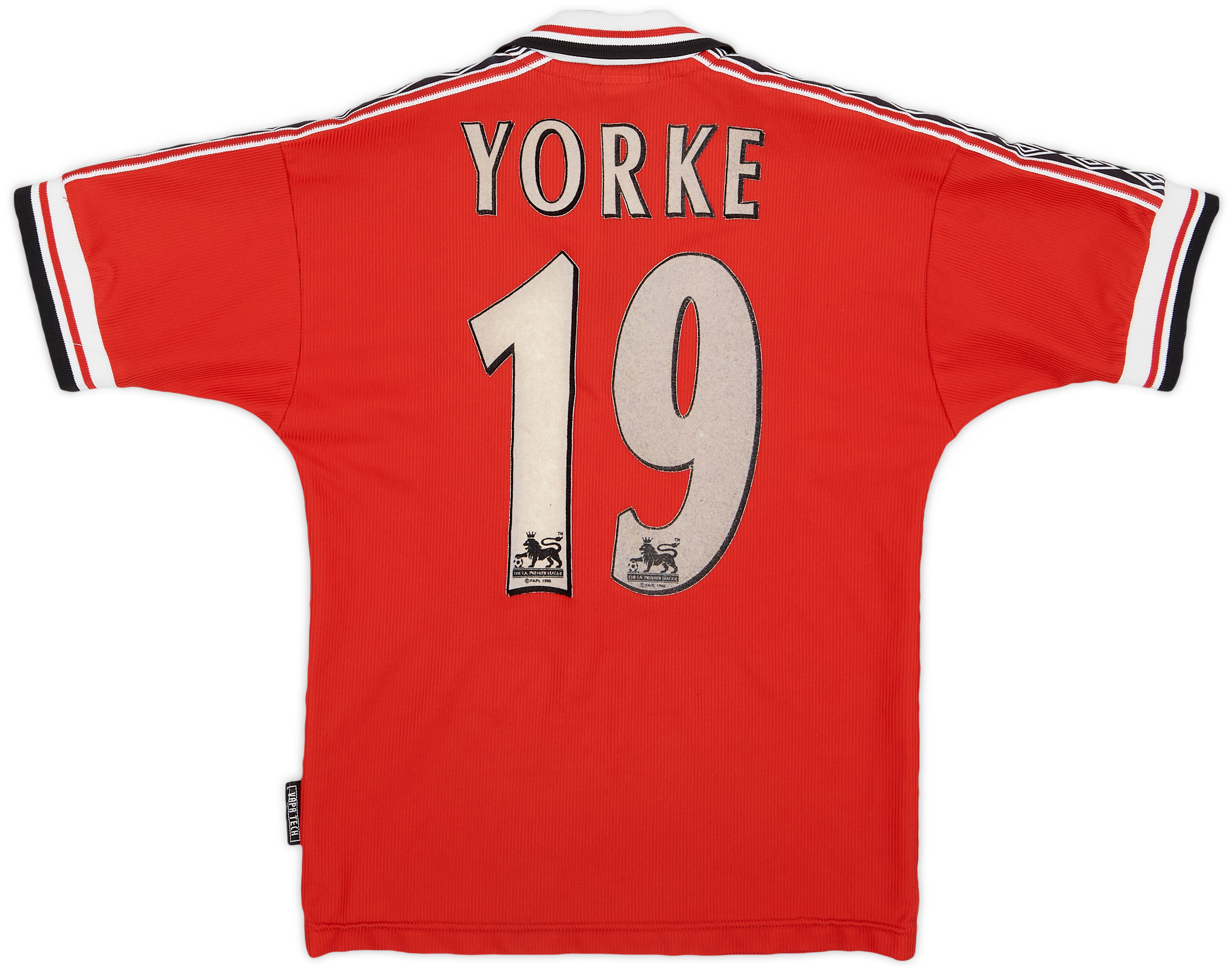 1998-00 Manchester United Home Shirt Yorke #19 - 5/10 - (M.Boys)
