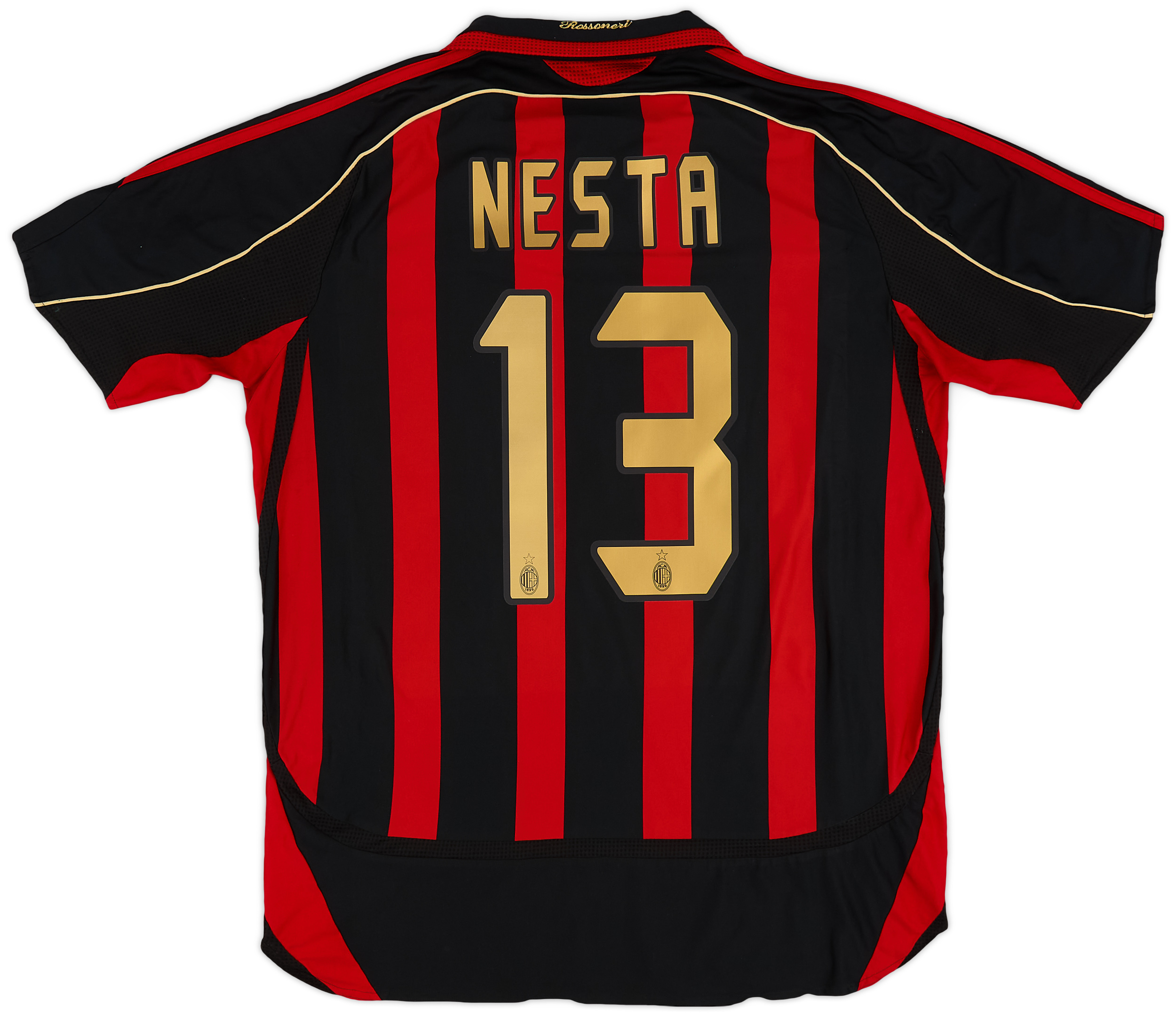 90s AC Milan NESTA soccerユニフォームゲームシャツ S