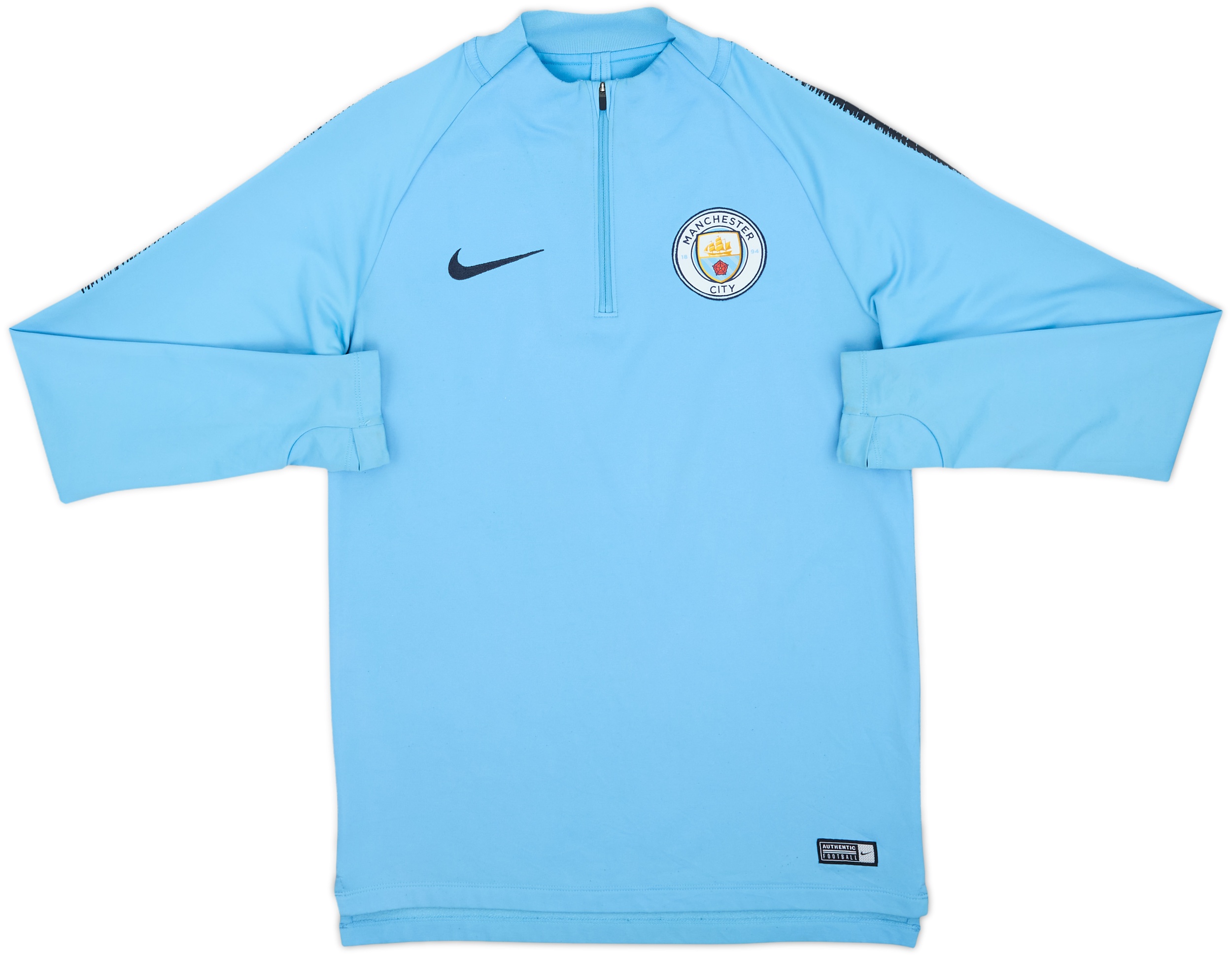 2018-19 Manchester City Nike 1/4 Zip Drill Top - 6/10 - (S)