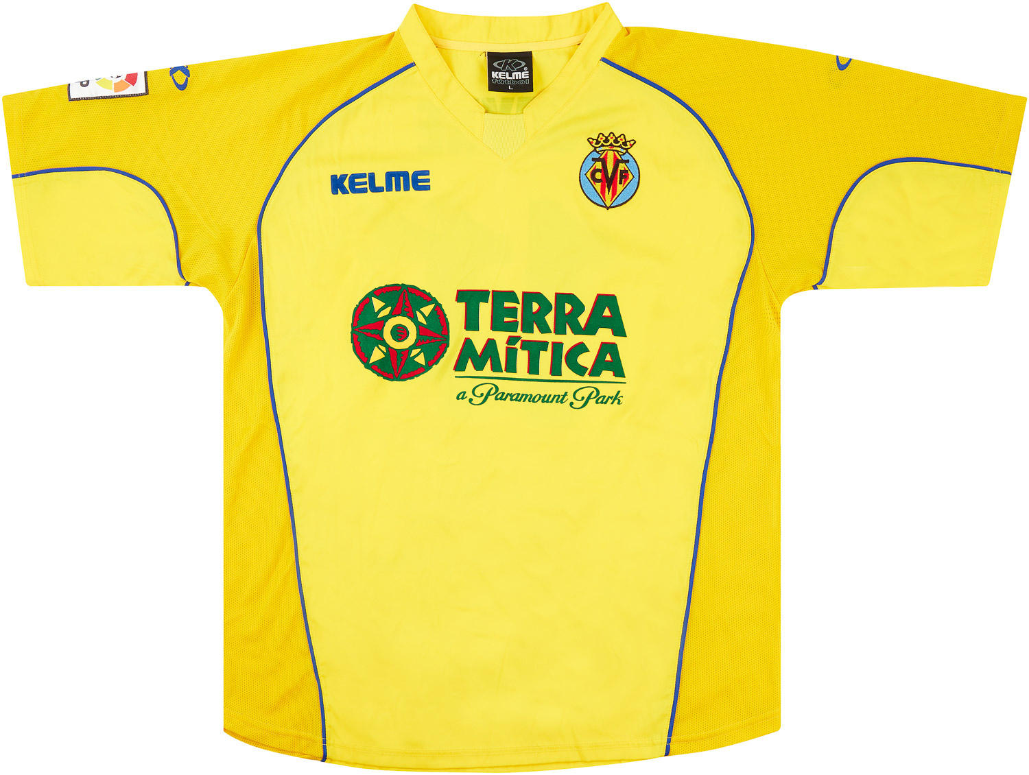 2003-04-villarreal-match-worn-home-shirt-q-alvarez-16-v-valencia