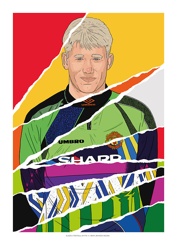 1991-1999 Peter Schmeichel Career In Shirts A3 Print/Poster