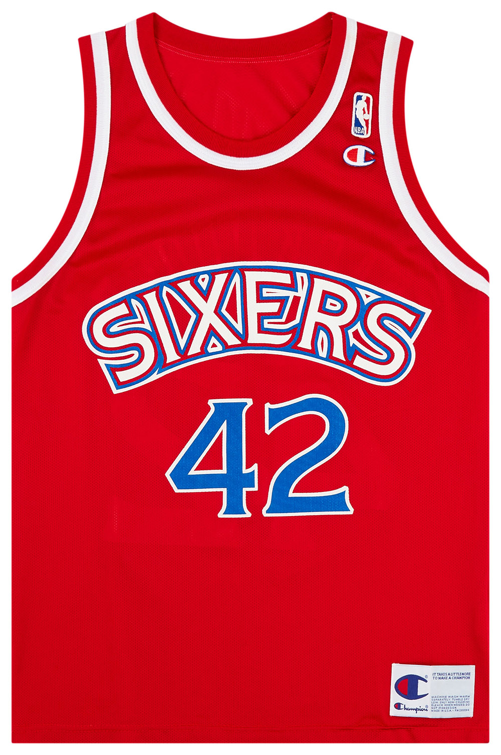 1995-97 Philadelphia 76ers Stackhouse #42 Champion Away Jersey (Excellent) XL