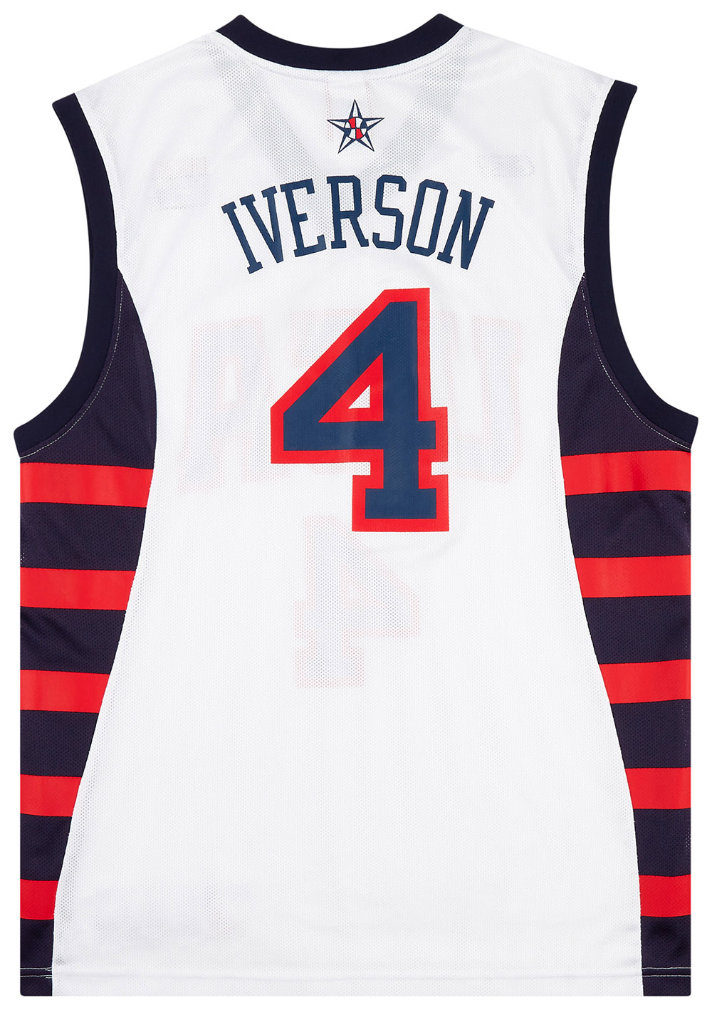 2004 USA Iverson 4 Reebok Home Jersey Very Good XXL