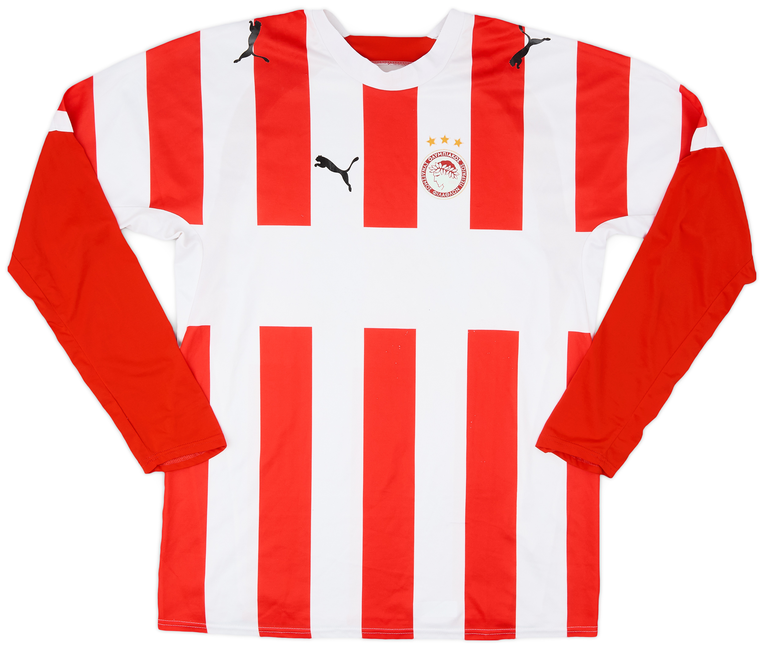 2006-07 Olympiakos Home L/S Shirt - 8/10 - (XL)