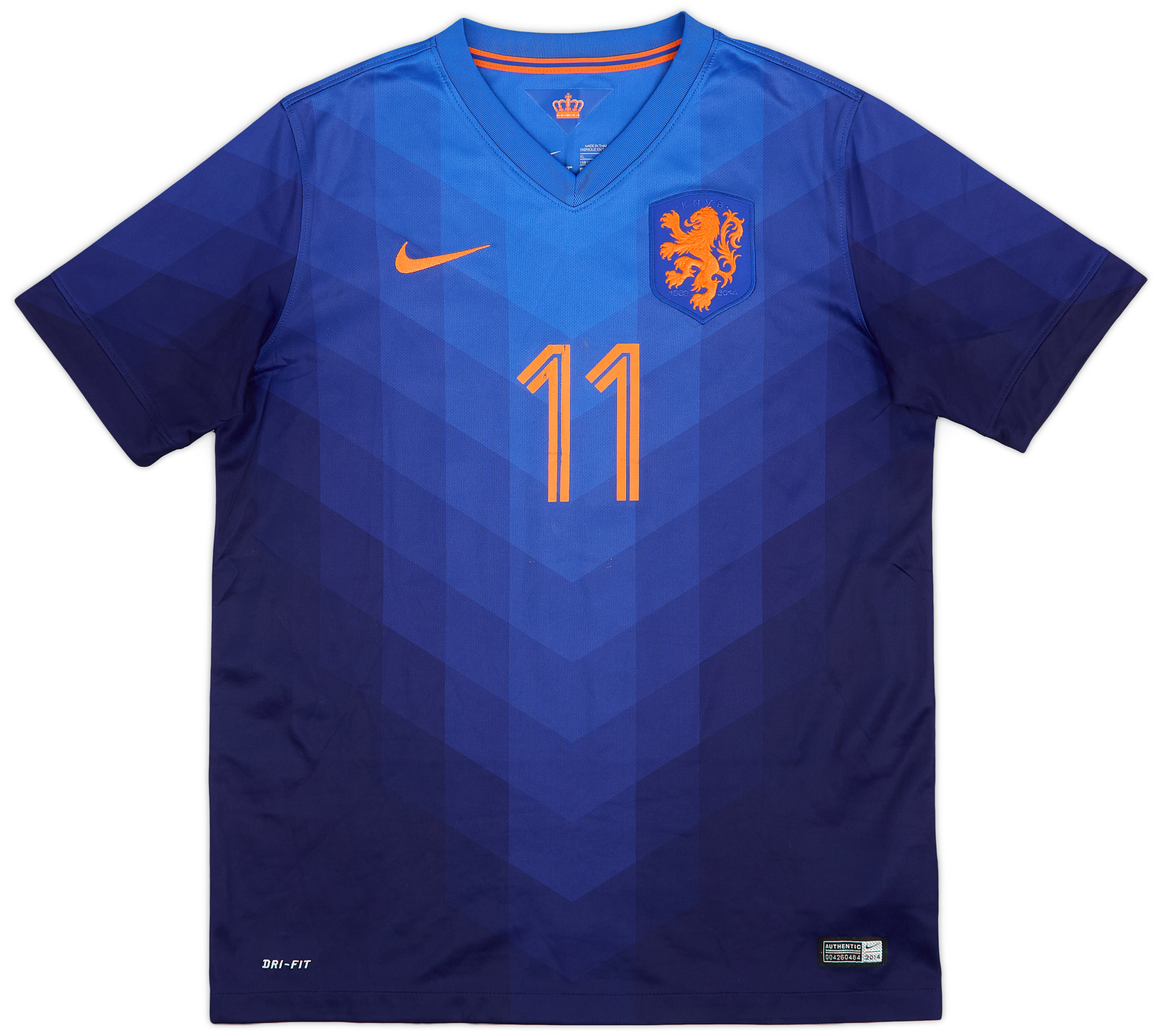 2014-15 Netherlands Away Shirt Robben #11 - 4/10 - (XL.Boys)
