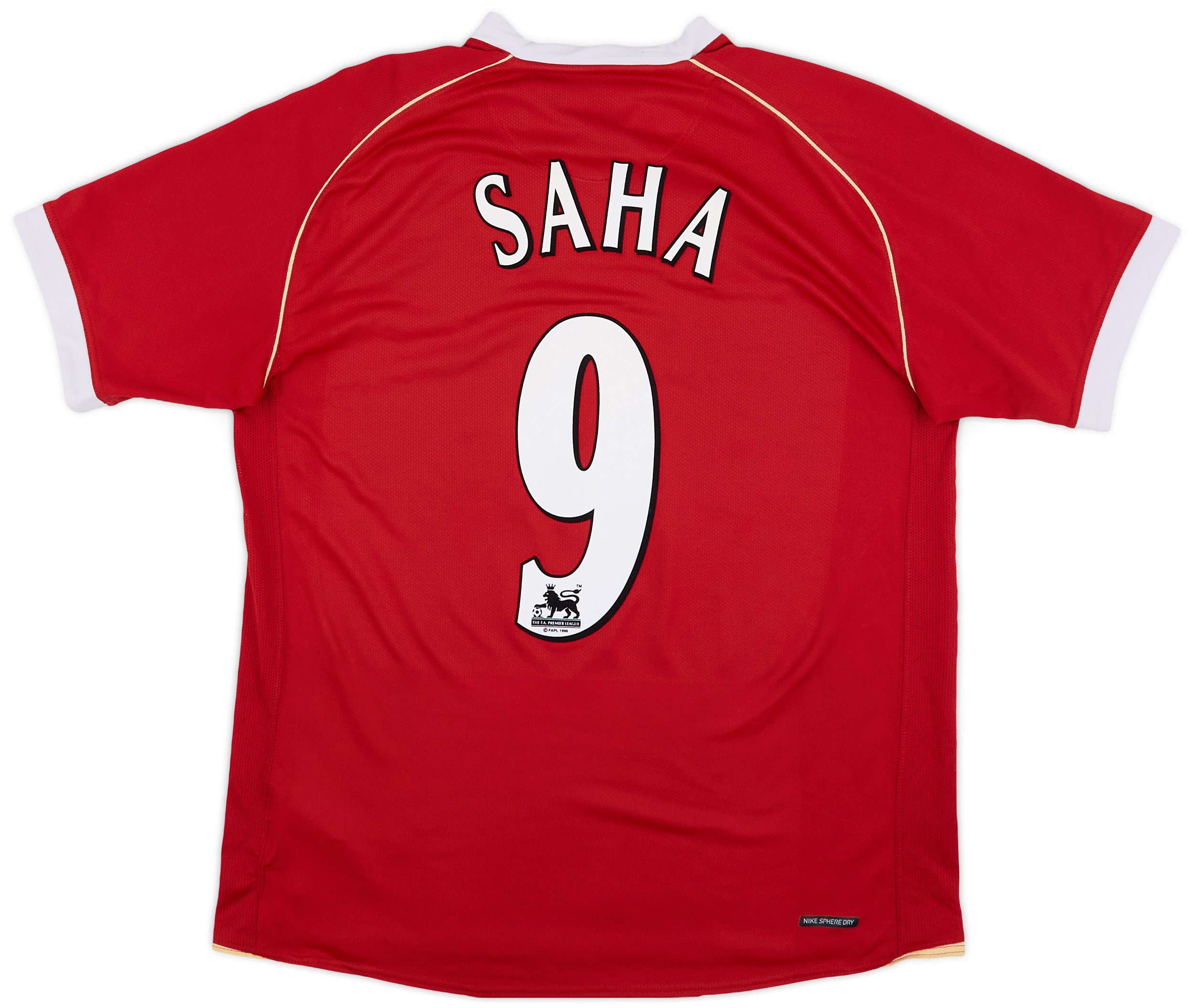 2006-07 Manchester United Home Shirt Saha #9 - 6/10 - (L)