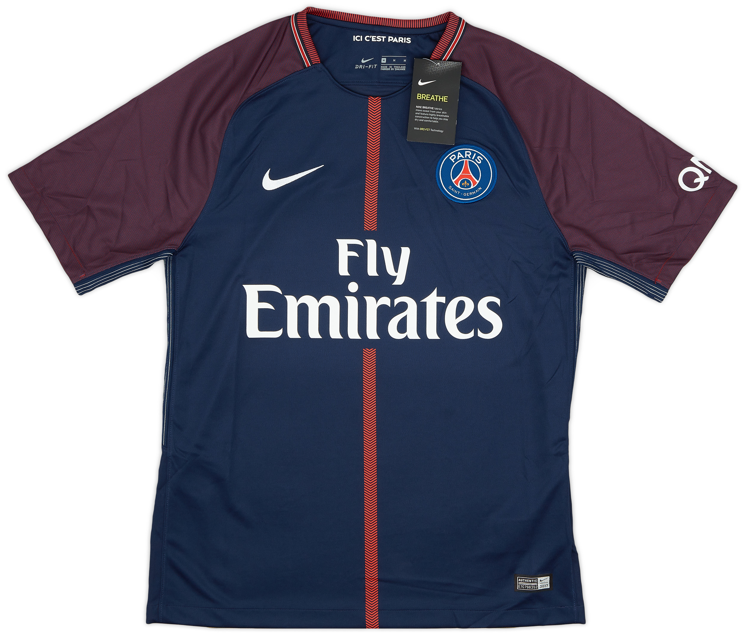 2017-18 Paris Saint-Germain Home Shirt Neymar Jr #10 (M)