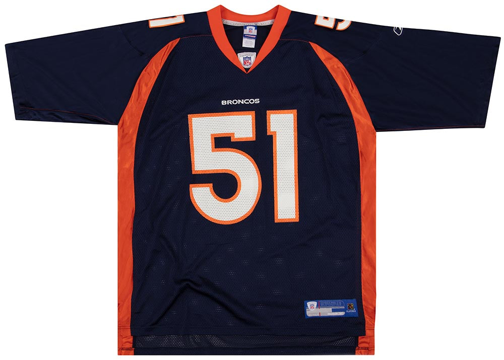 2003 Denver Broncos Mobley #51 Reebok On Field Jersey (Home) XL
