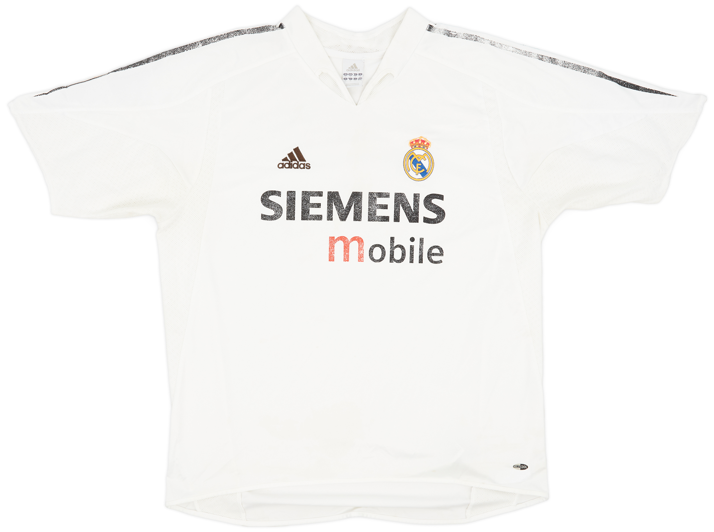 ウェア Real Madrid 04/05 Home Authentic jersey 2004-05 Real Madrid Home Shirt - 4/10 - (XL)