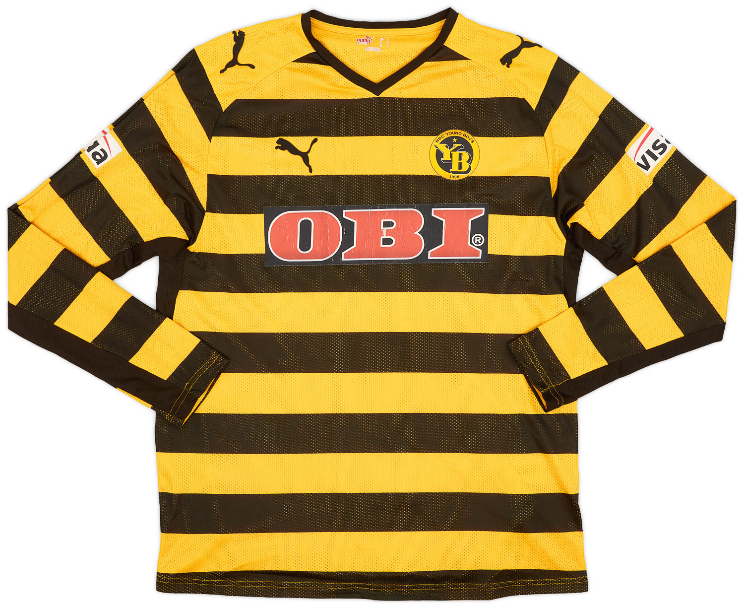 2009-10 Young Boys Player Issue Home L/S Shirt - 7/10 - (L)