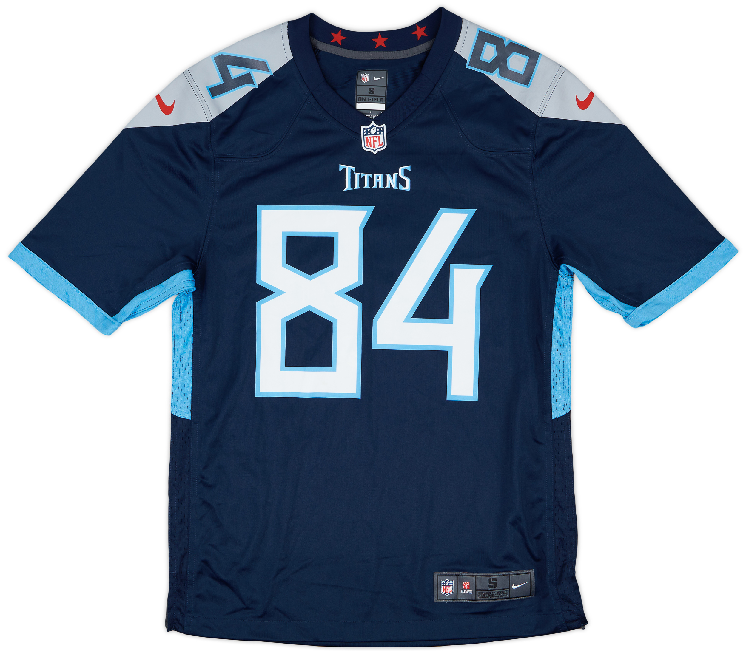 2018-20 Tennessee Titans Davis #84 Nike Game Home Jersey - 8/10 - (S)