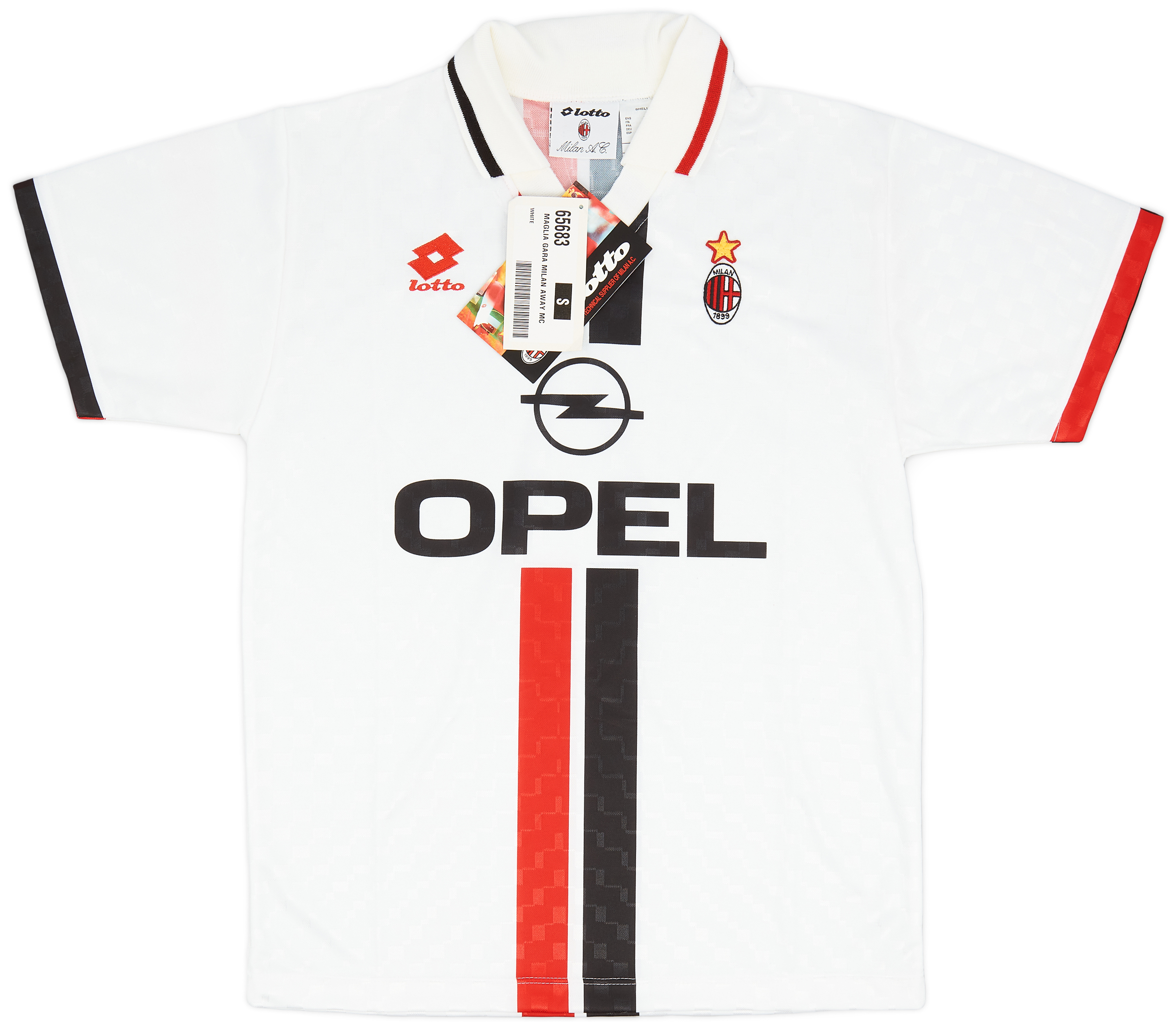 90sACミランユニフォームLotto製OPELスポンサー95-96ホームシャツ 90sACミランユニフォームLotto製OPELスポンサー95-96ホーム