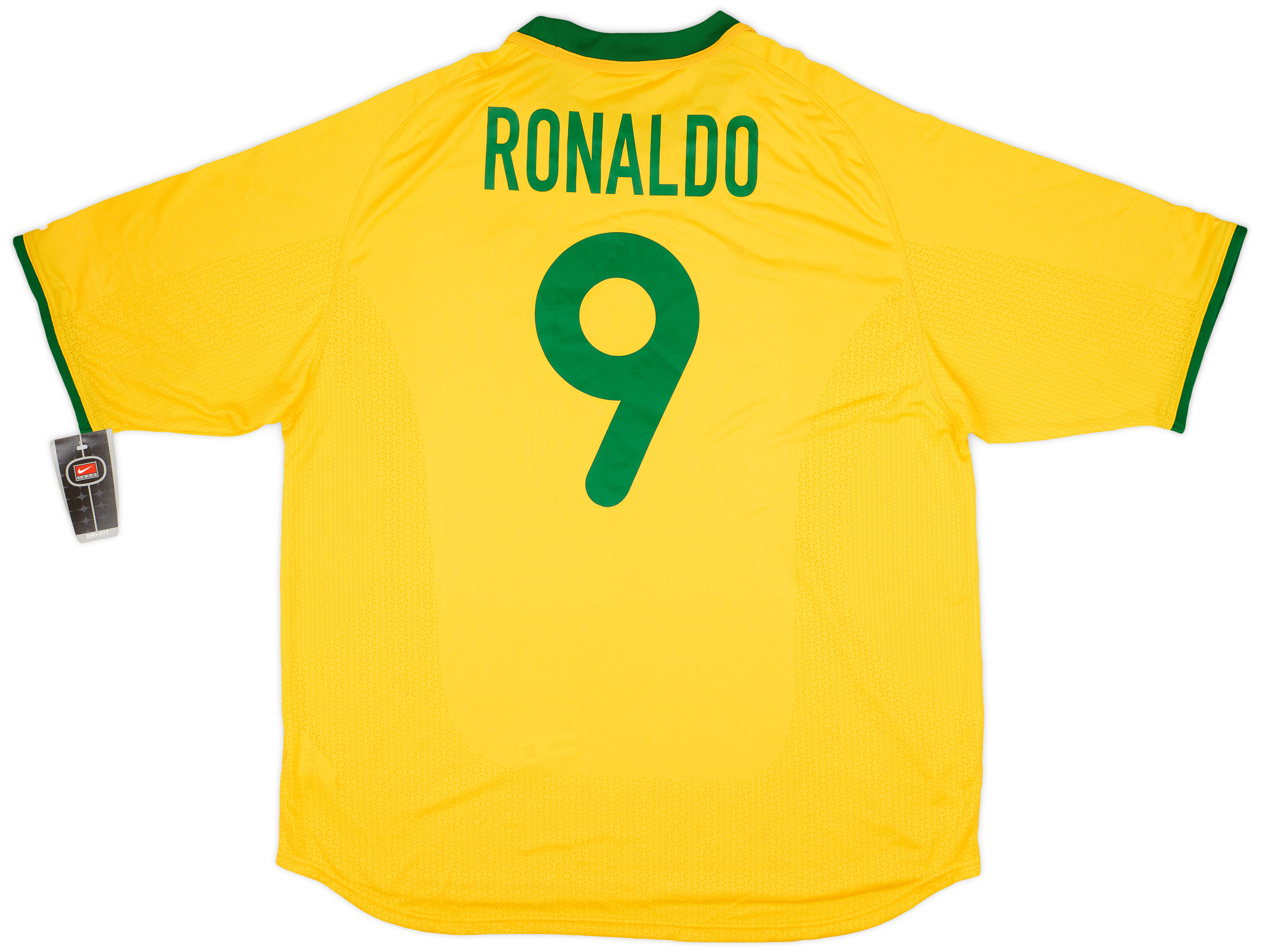 2000-02 Brazil Home Shirt Ronaldo #9 (XXL)