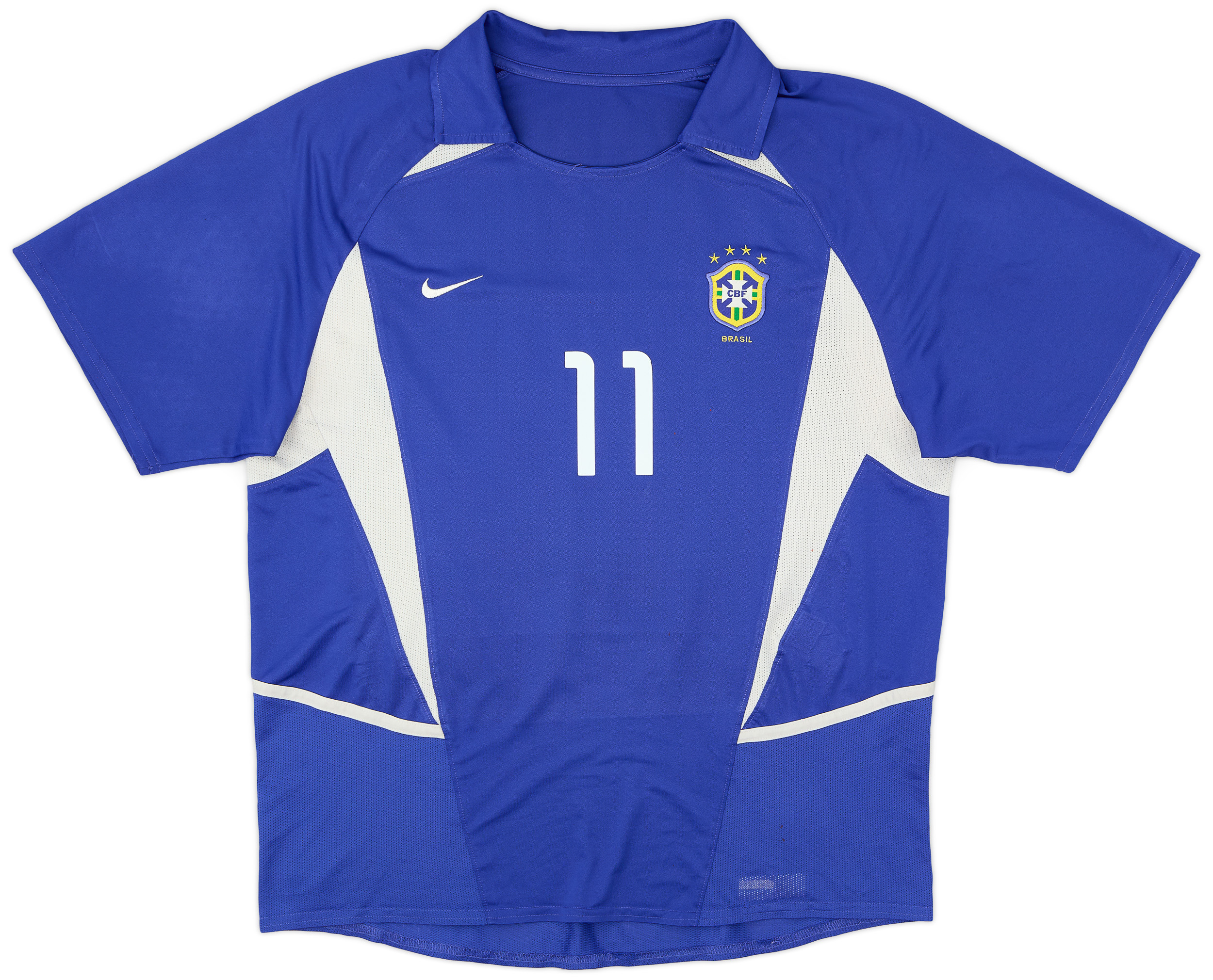 2002-04 Brazil Away Shirt Ronaldinho #11 - 7/10 - (M)