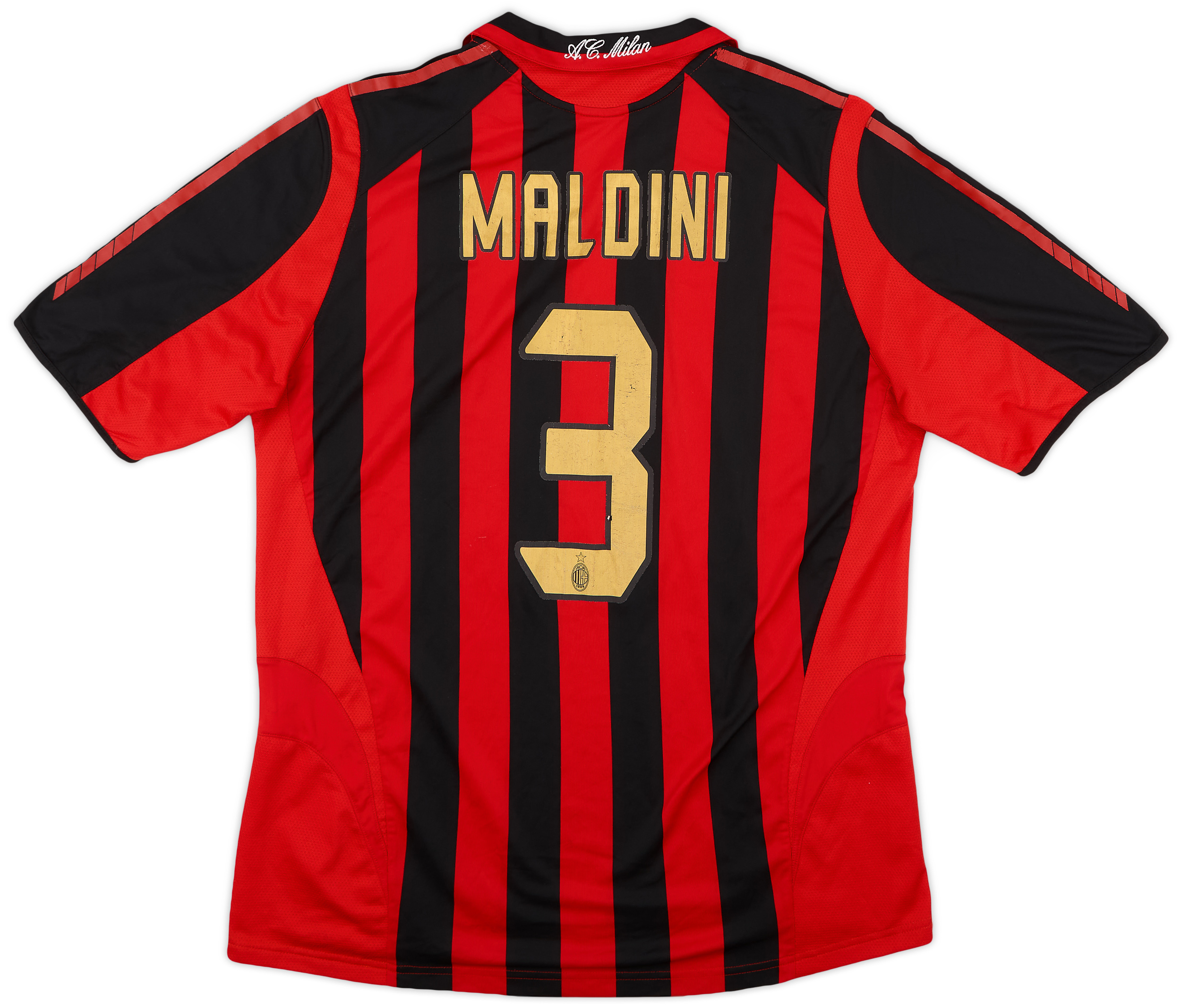 ミラン Milan home ユニフォーム 3 MALDINI 2005-06 AC Milan Home Shirt Maldini #3 - 5/10 - (L)