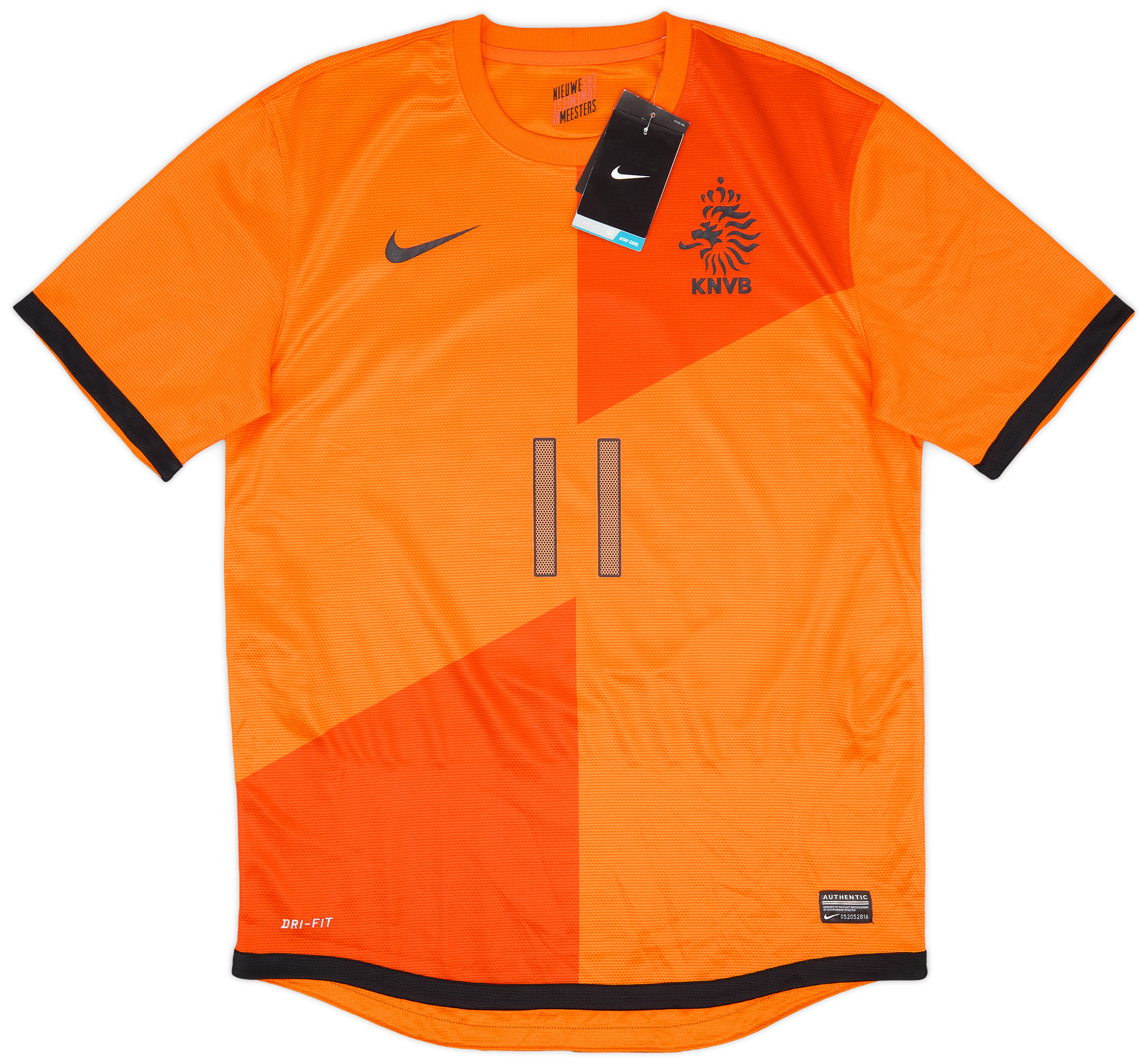 応援グッズ Netherlands No.11 ROBBEN 保障できる 2010-11 Netherlands Player Issue Home Shirt