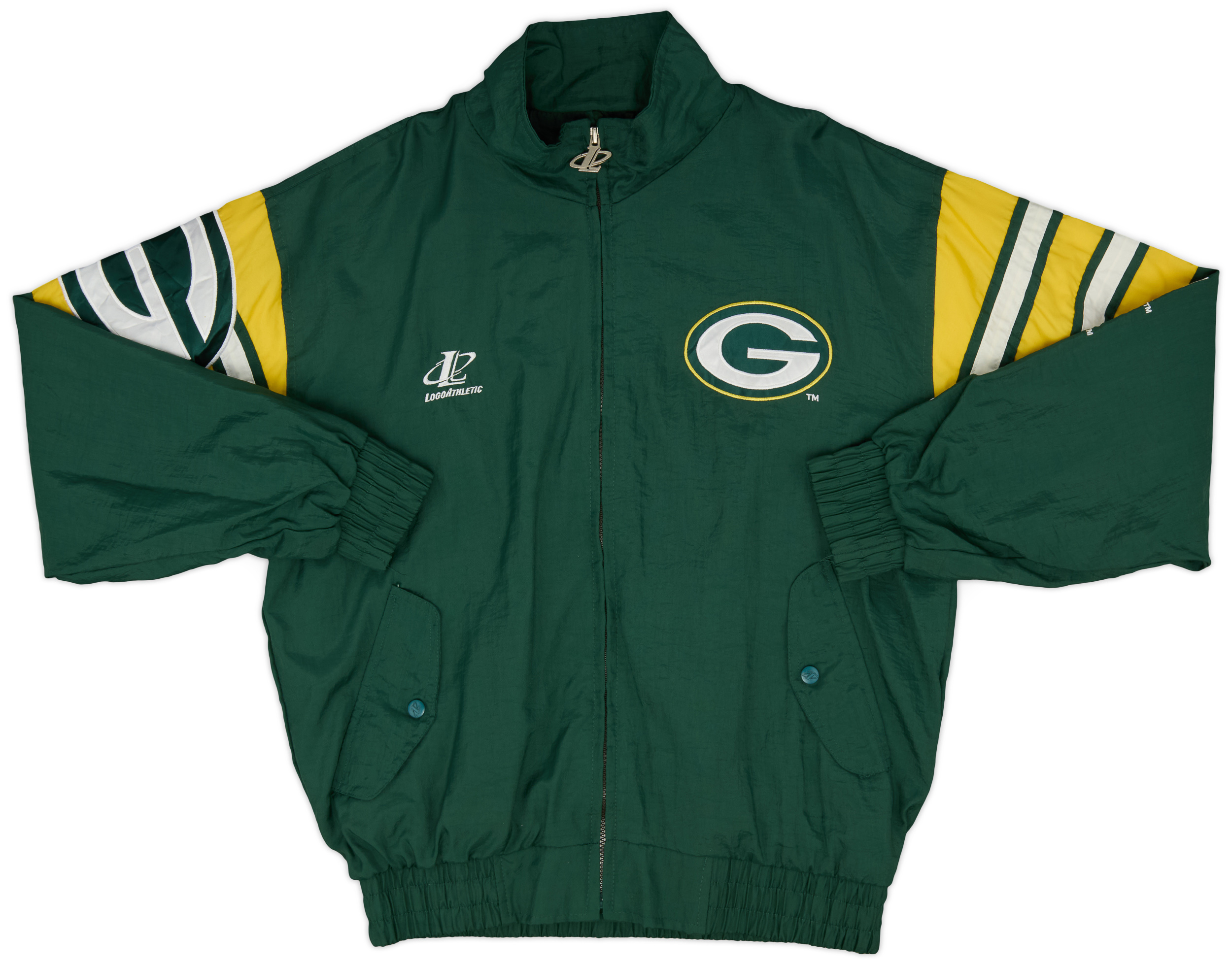 1990s Green Bay Packers Logo Athletic Windbreaker Jacket - 9 1990s Green Bay Packers Logo Athletic Windbreaker Jacket - 9