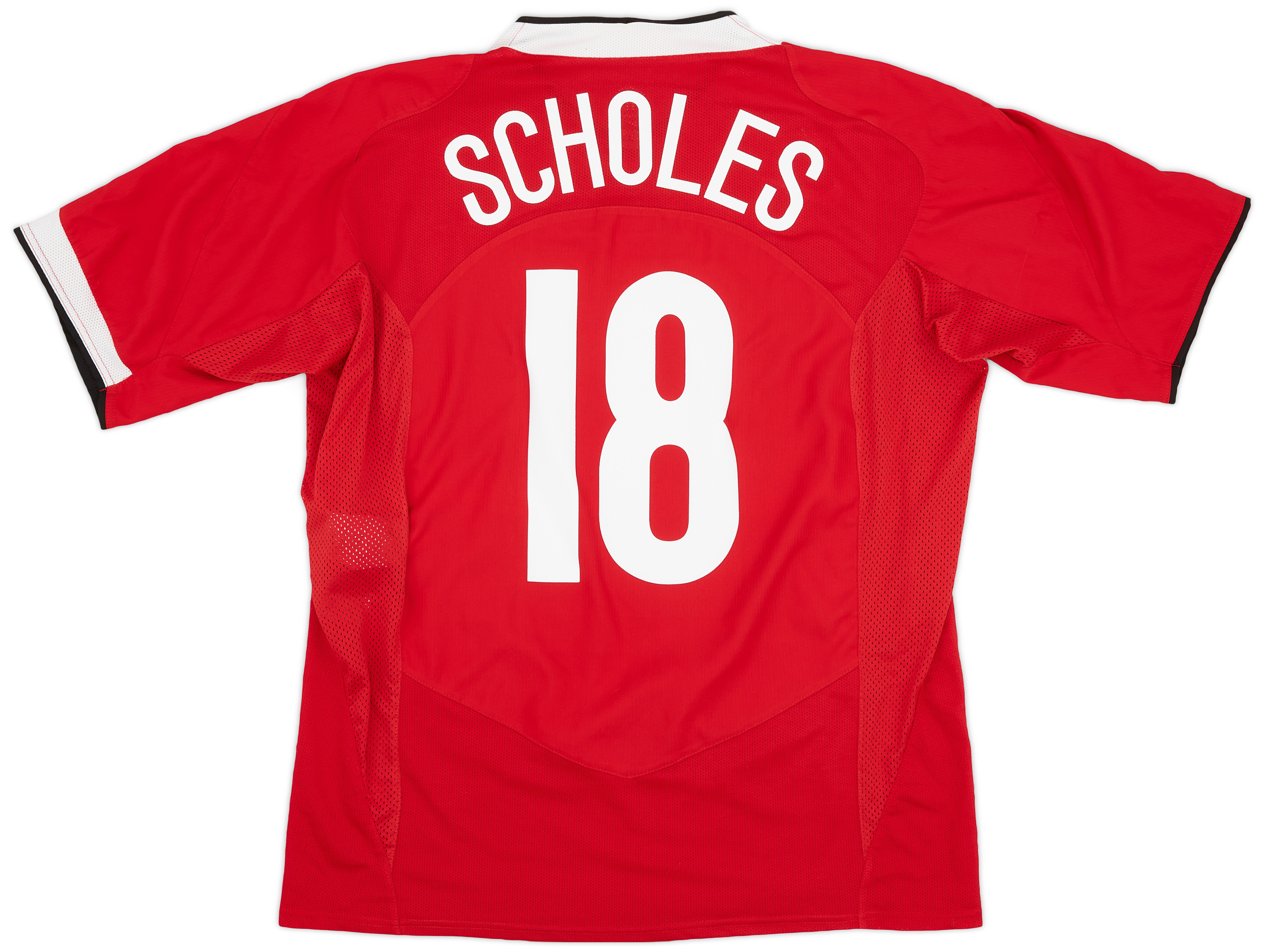2004-06 Manchester United Home Shirt Scholes #18 - 8/10 - (XL)