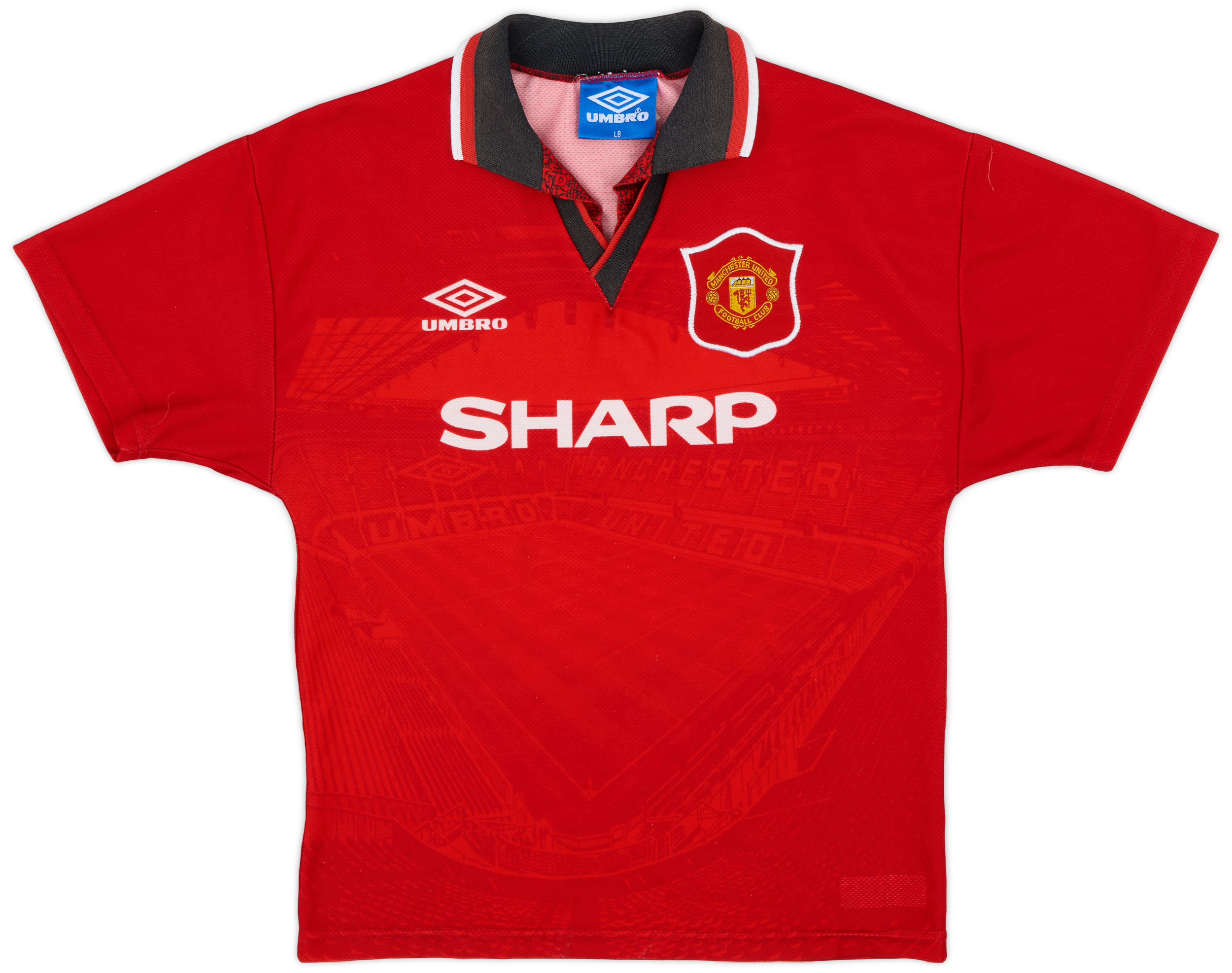ウェア Manchester United 1996 L/S Home Uniform MANCHESTER UNITED 1996 1998 RETRO VINTAGE FOOTBALL SHIRT