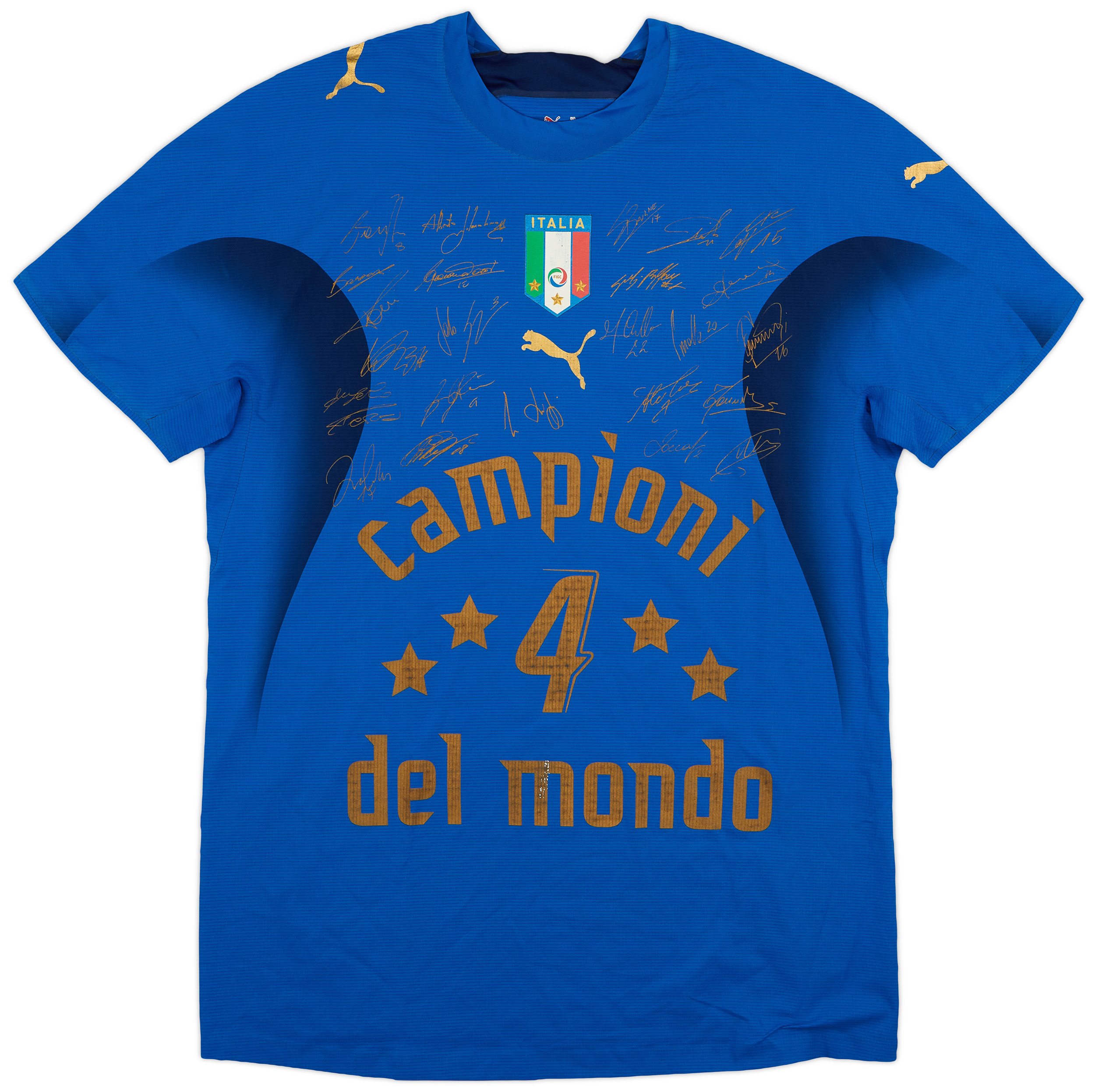 2006 Italy 'Campioni Del Mondo' 'Signed' Home Shirt 6/10 (L)