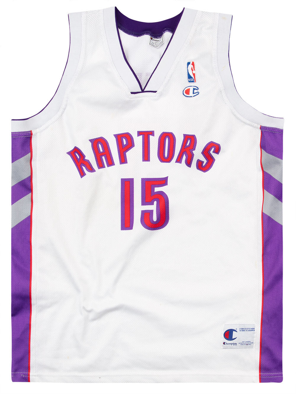 1999-04 Toronto Raptors Carter #15 Champion Jersey (Home) S
