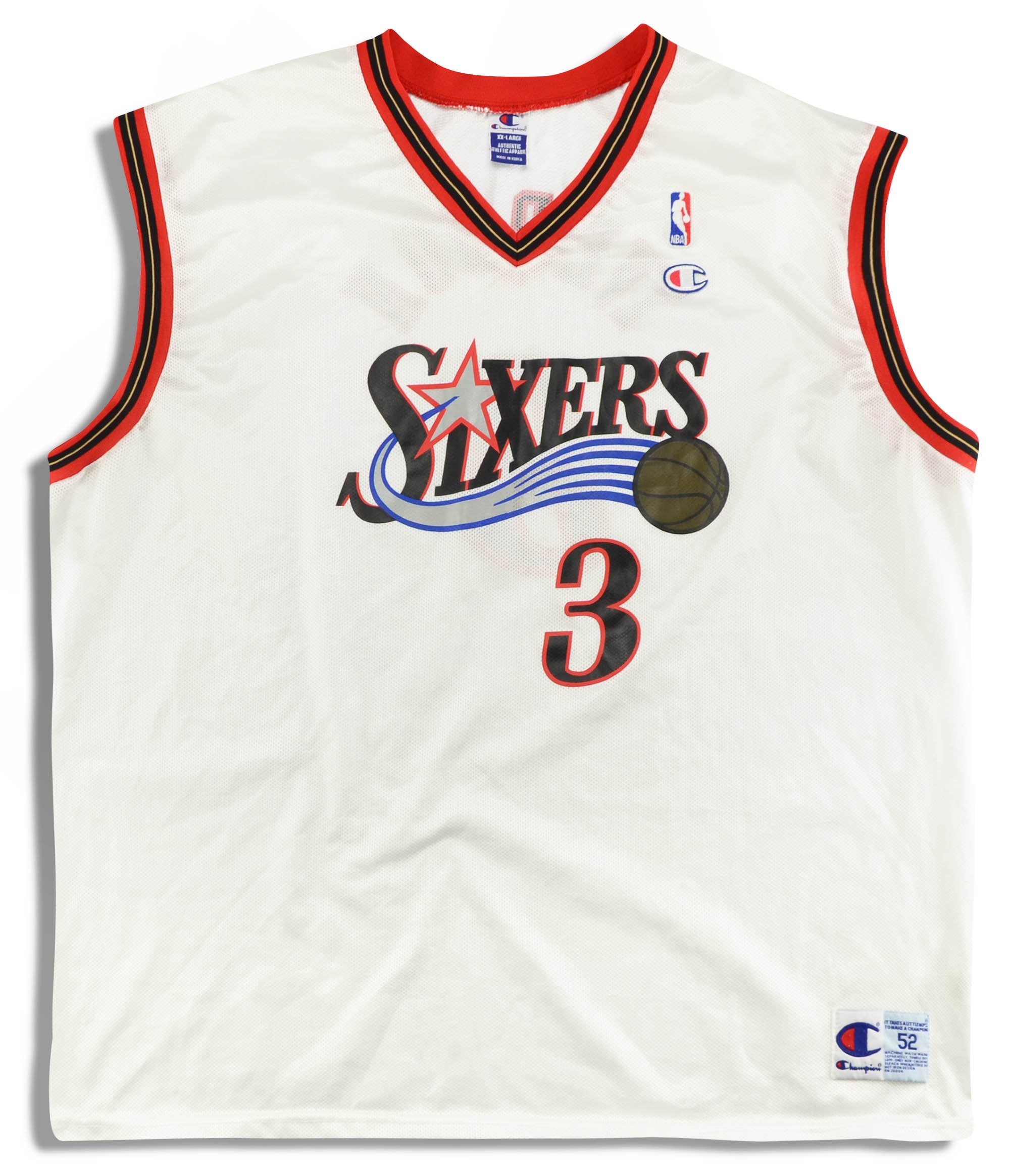 2000-02 Philadelphia 76ers Iverson #3 Champion Jersey (Home) XXL