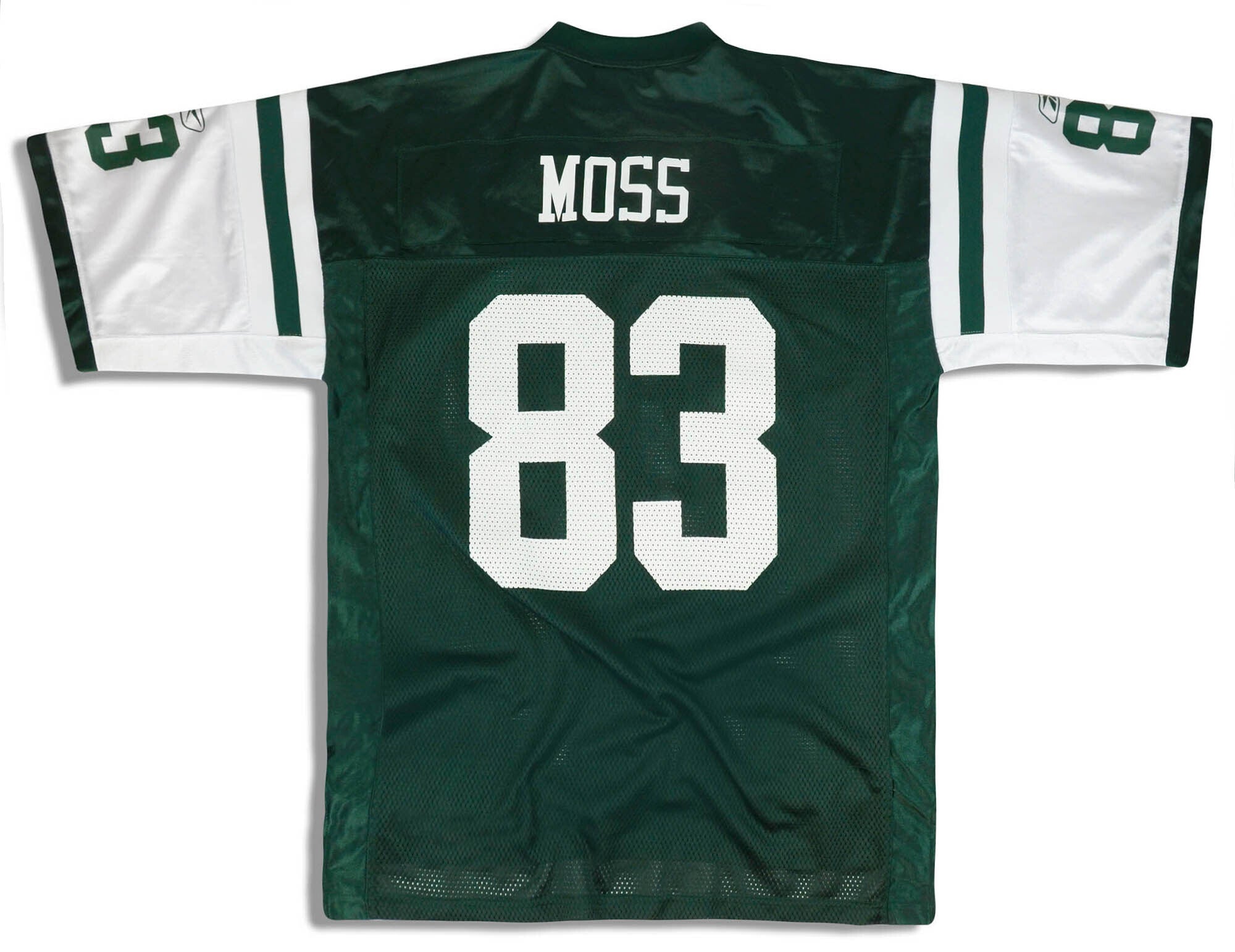 2002-04 New York Jets Moss #83 Reebok On Field Jersey (Home) M