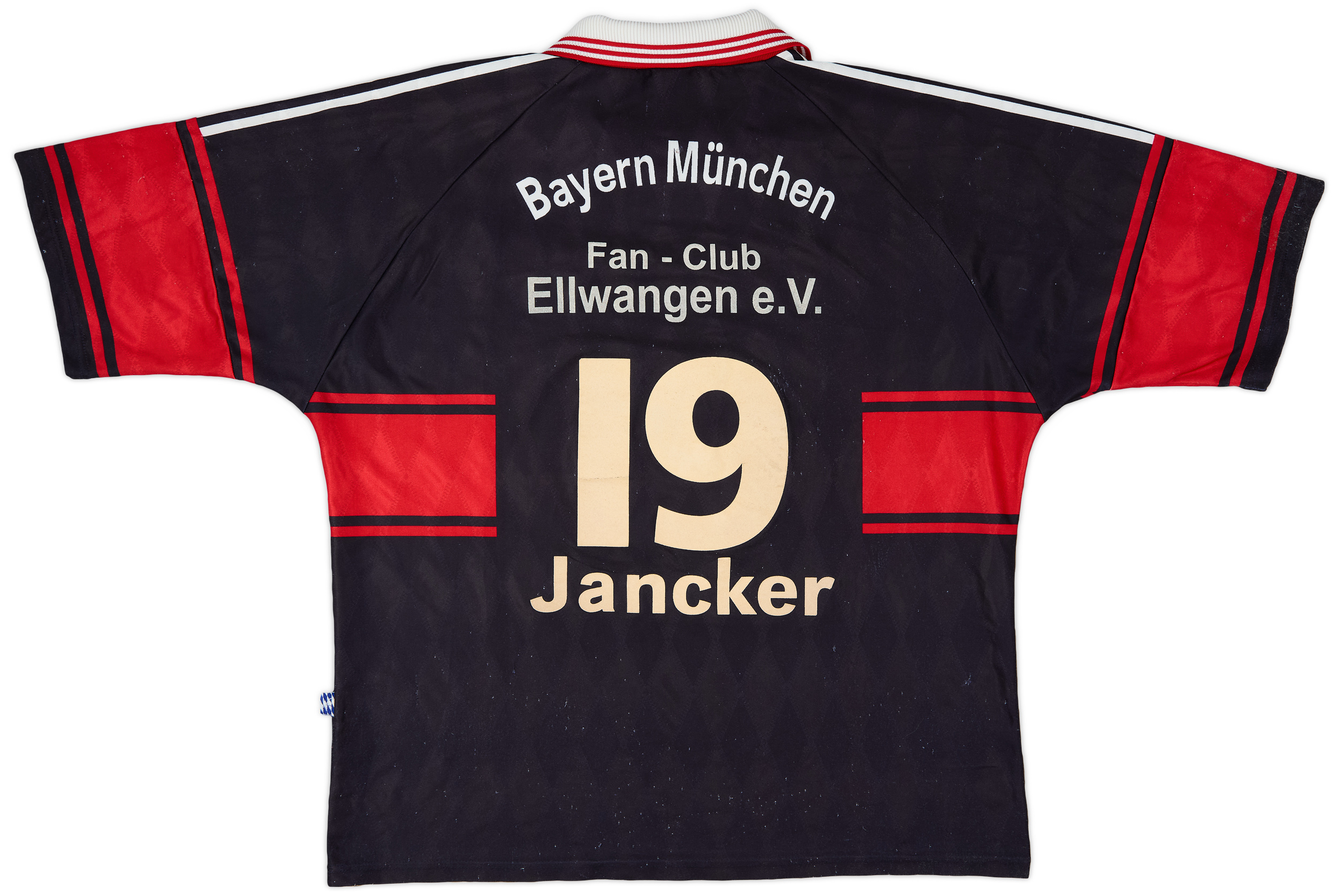 Maillot Bayern Munich 1999-2001 Match Porté & Signé Jancker N°19, Taille XL