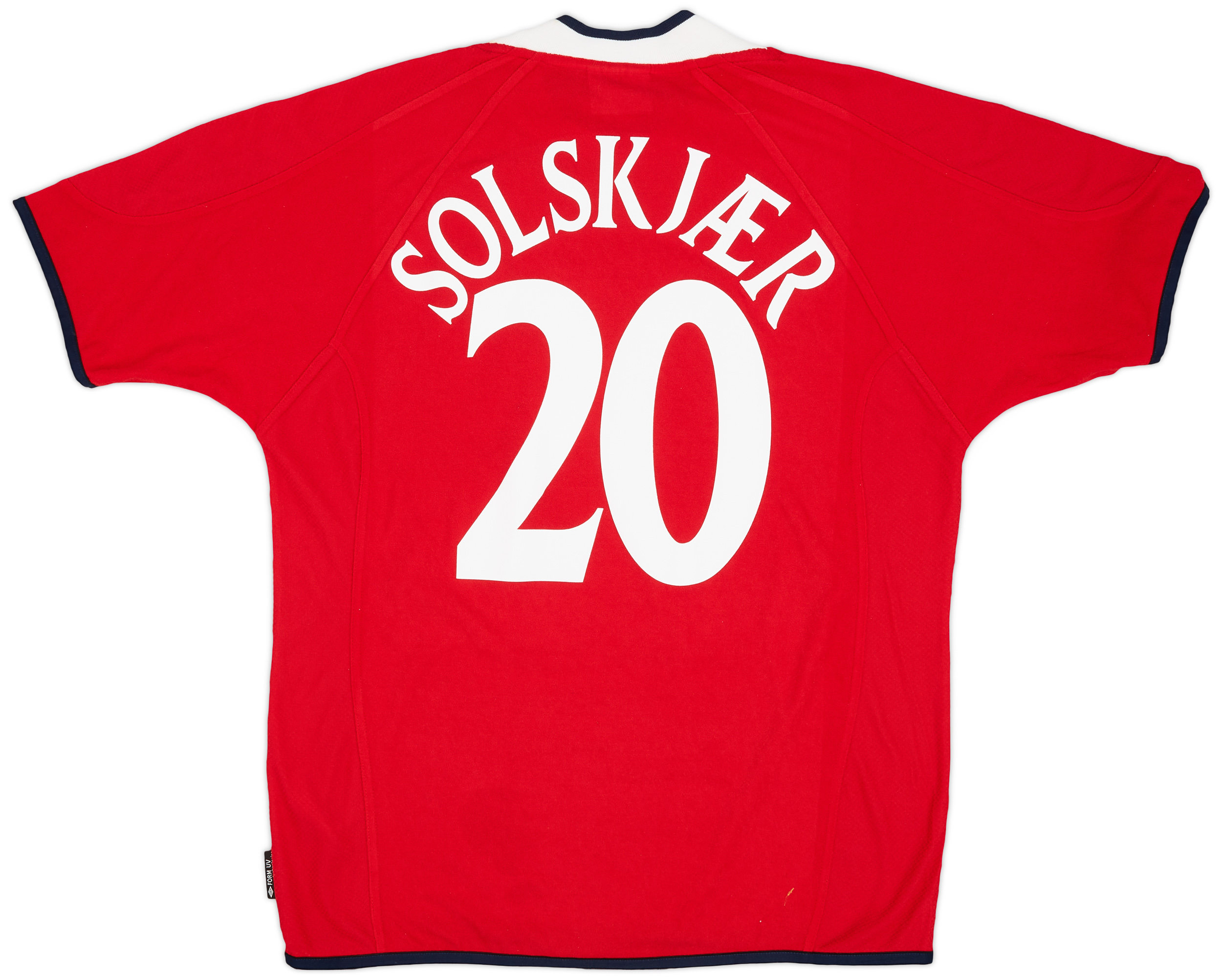 2000-02 Norway Home Shirt Solskjaer #20 - 7/10 - (L)