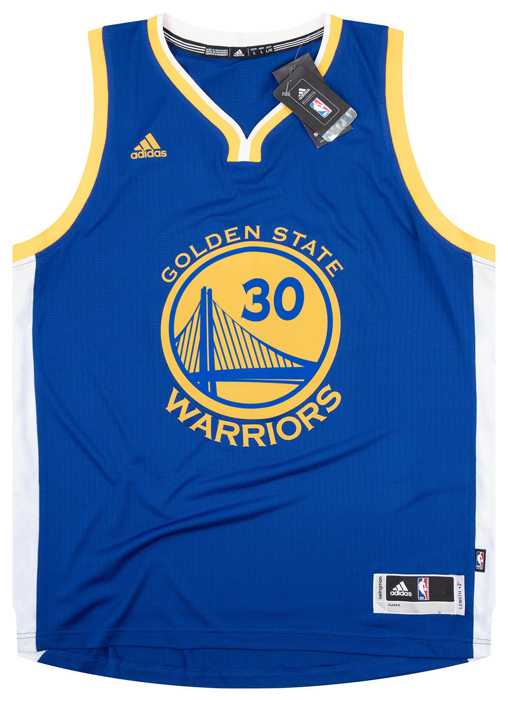 2014 17 Golden State Warriors Curry 30 adidas Swingman Jersey Away L W Tags