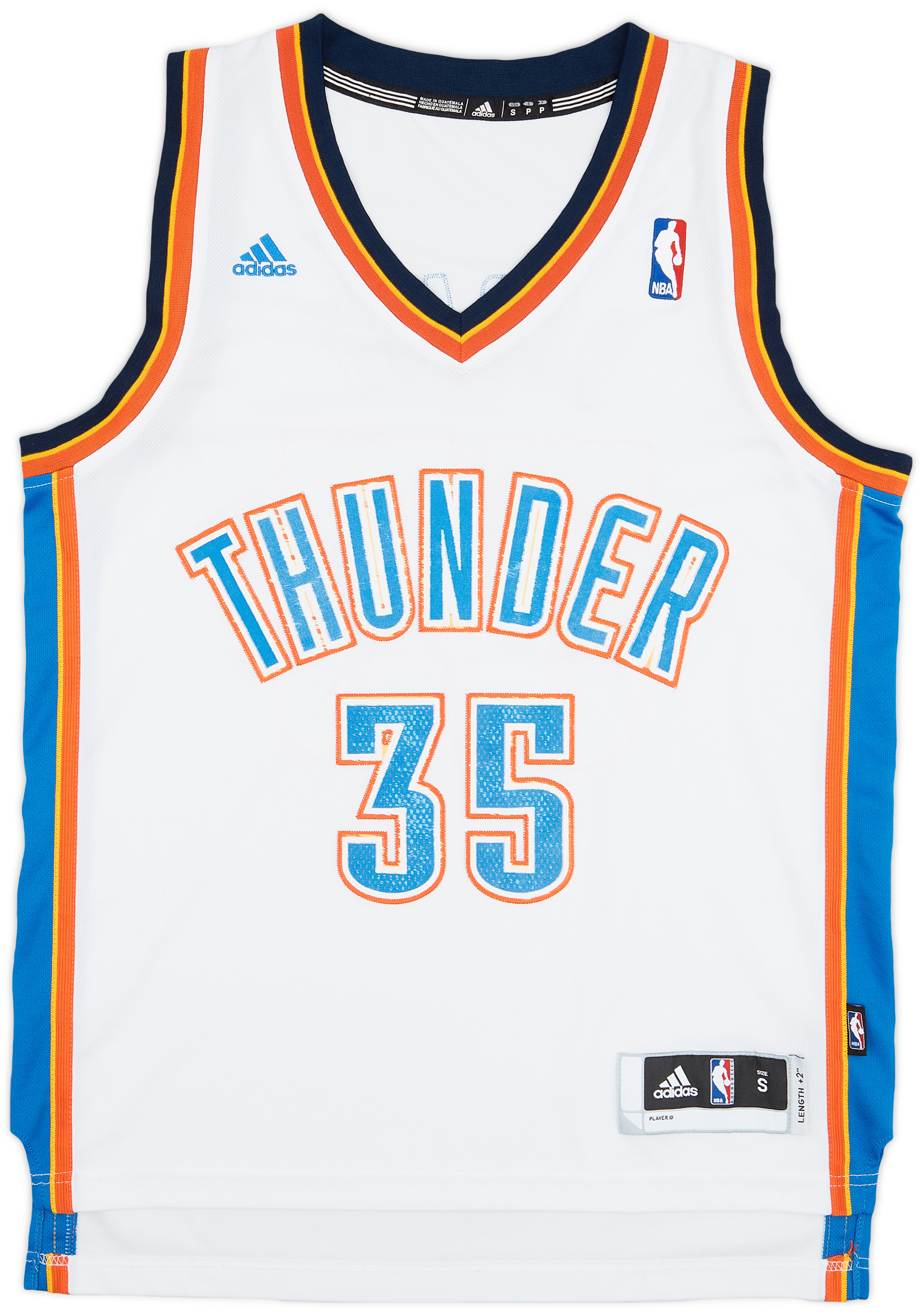 2010-14 Oklahoma City Thunder Durant #35 adidas Swingman Home Jersey - 6/10 - (S)