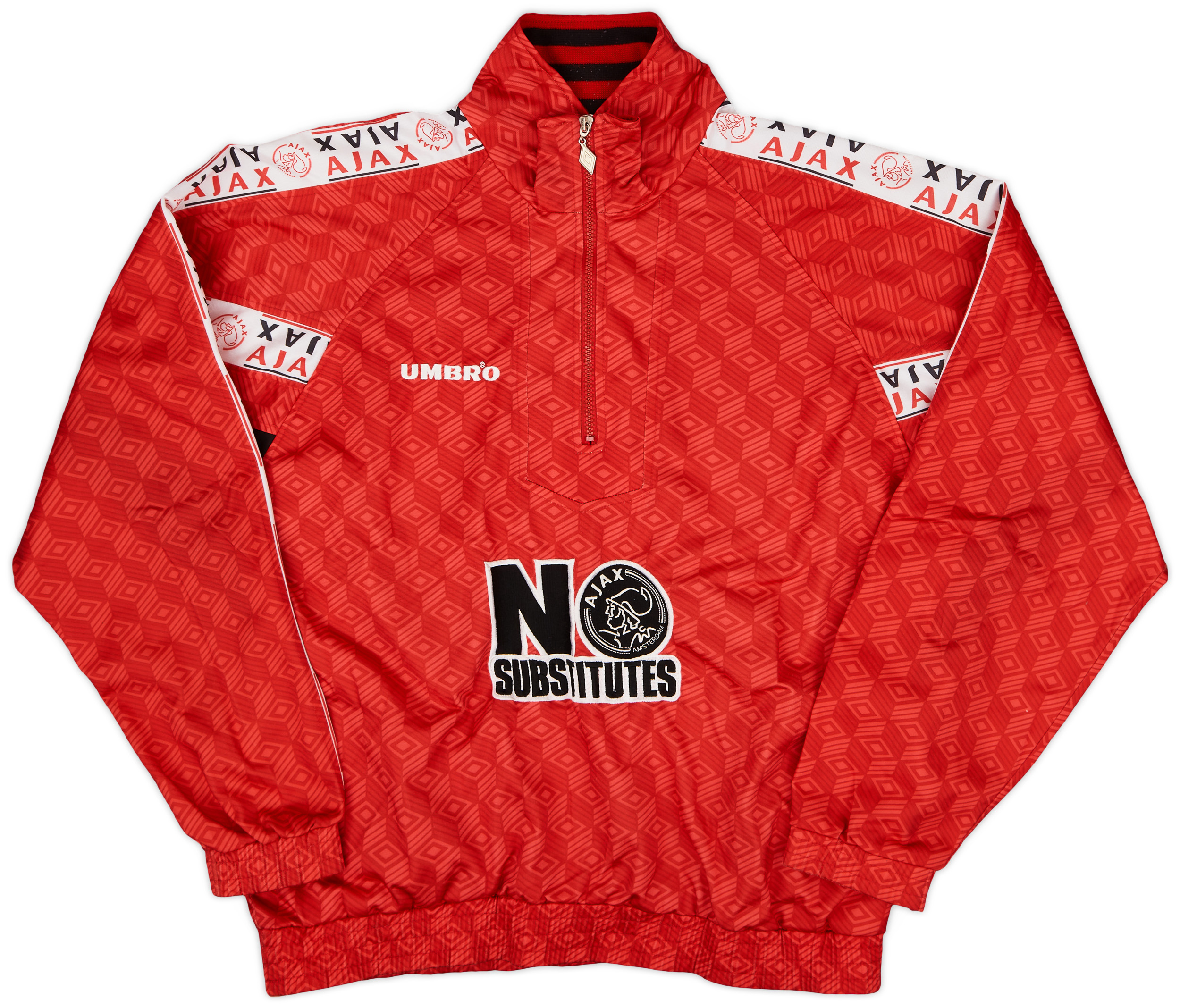 1996-97 Ajax Umbro 1/2 Zip Track Jacket - 8/10 - (XL) 1996-97 Ajax Umbro 1/2 Zip Track Jacket - 8/10 - (XL)