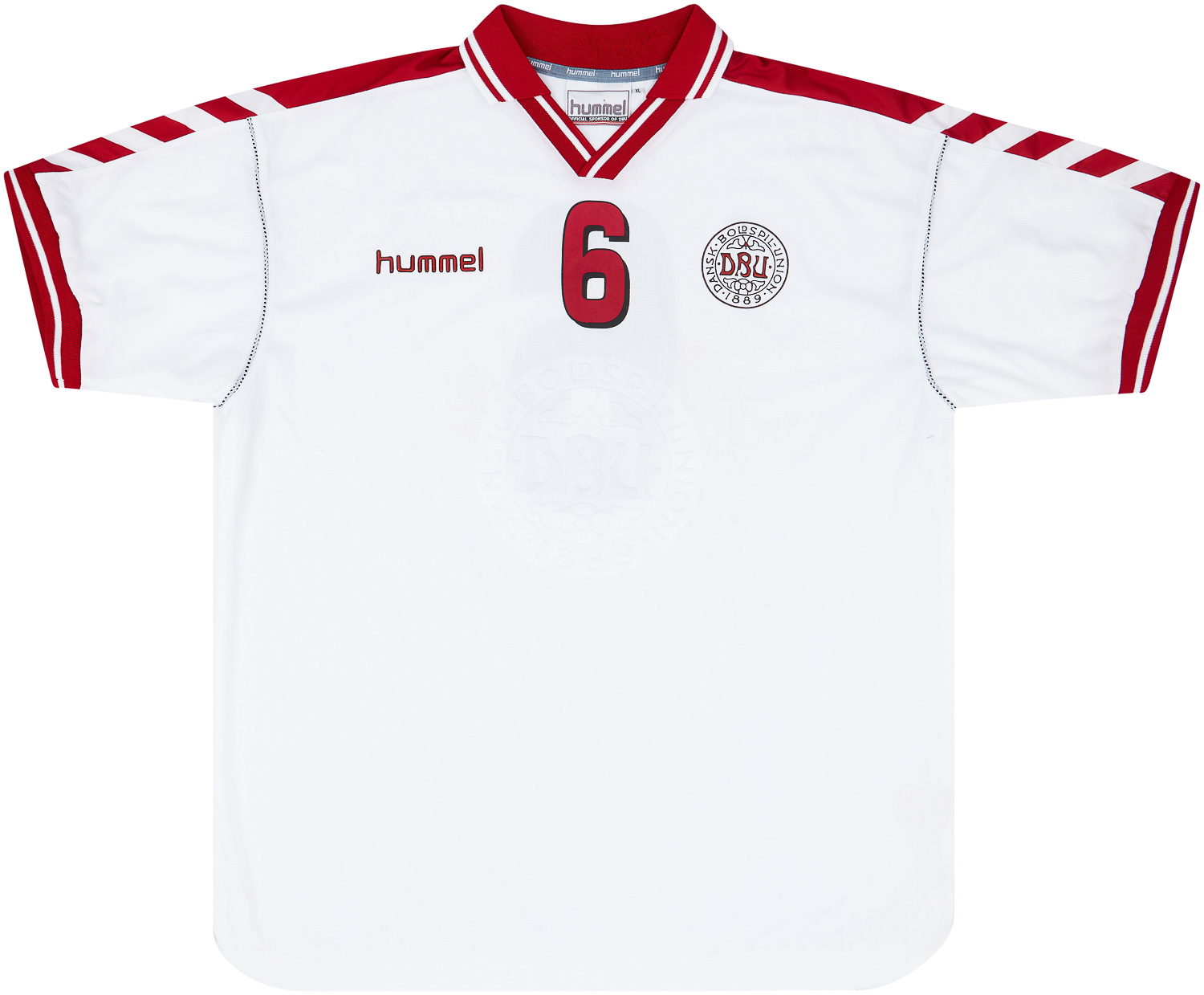 1998-00 Denmark Match Issue Away Shirt #6 (Helveg)
