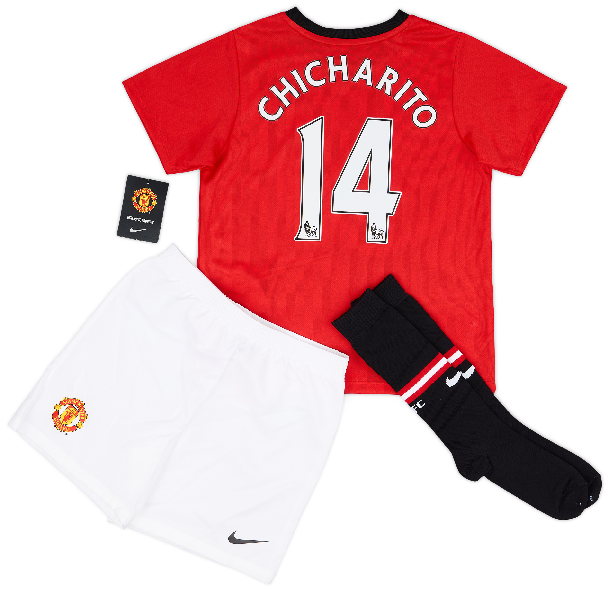2013-14 Manchester United Home Full Kit Chicharito #14 (XS.Boys)